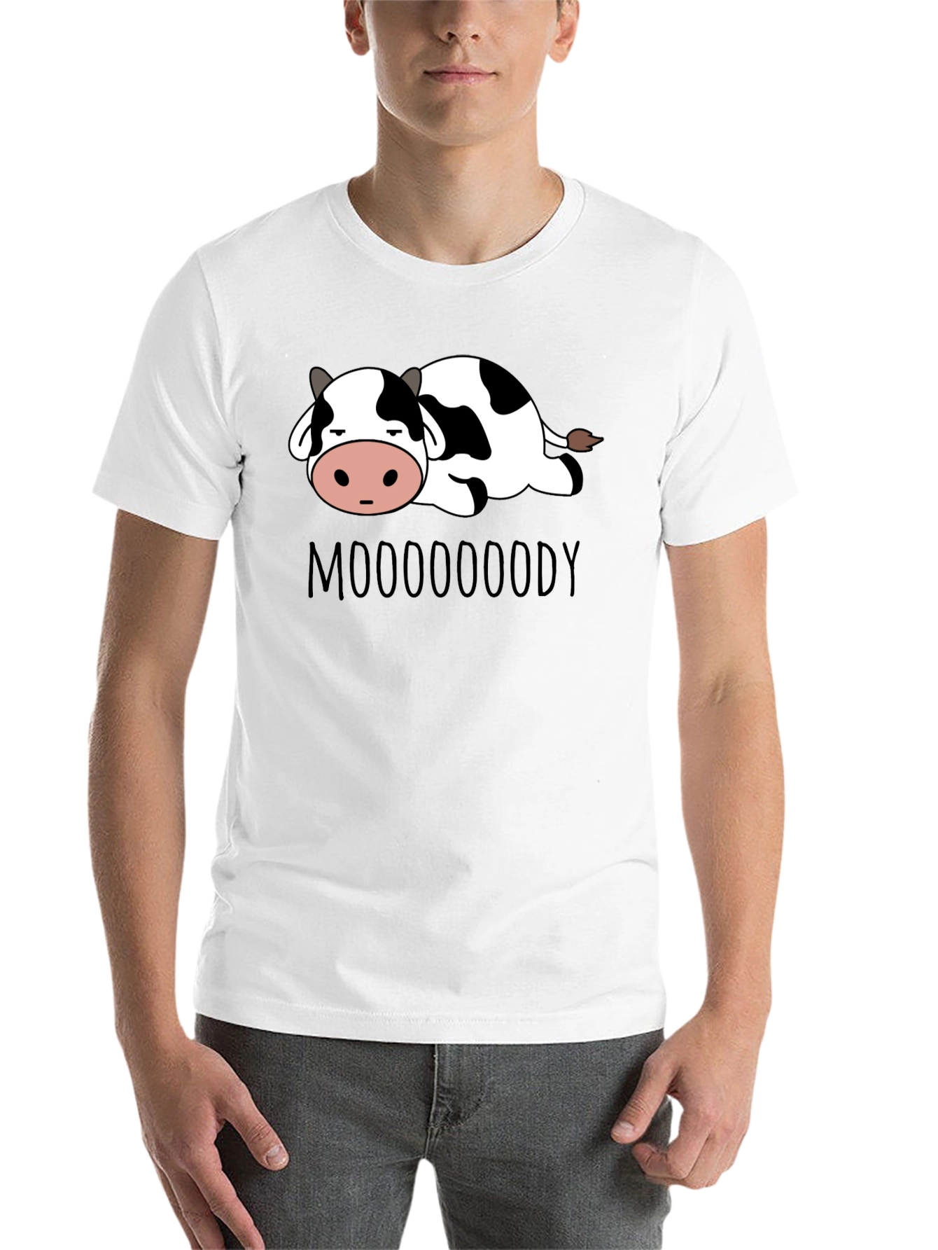 Black Mooooody Cow Graphic Tee - Soft Cotton Blend view 14