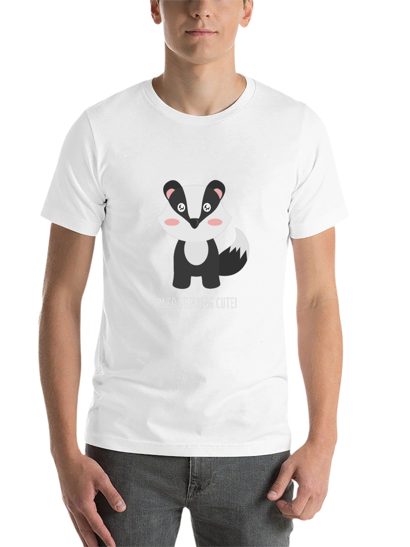 Black Cute Badger T-Shirt - "I'm So Stinking Cute!" view 14