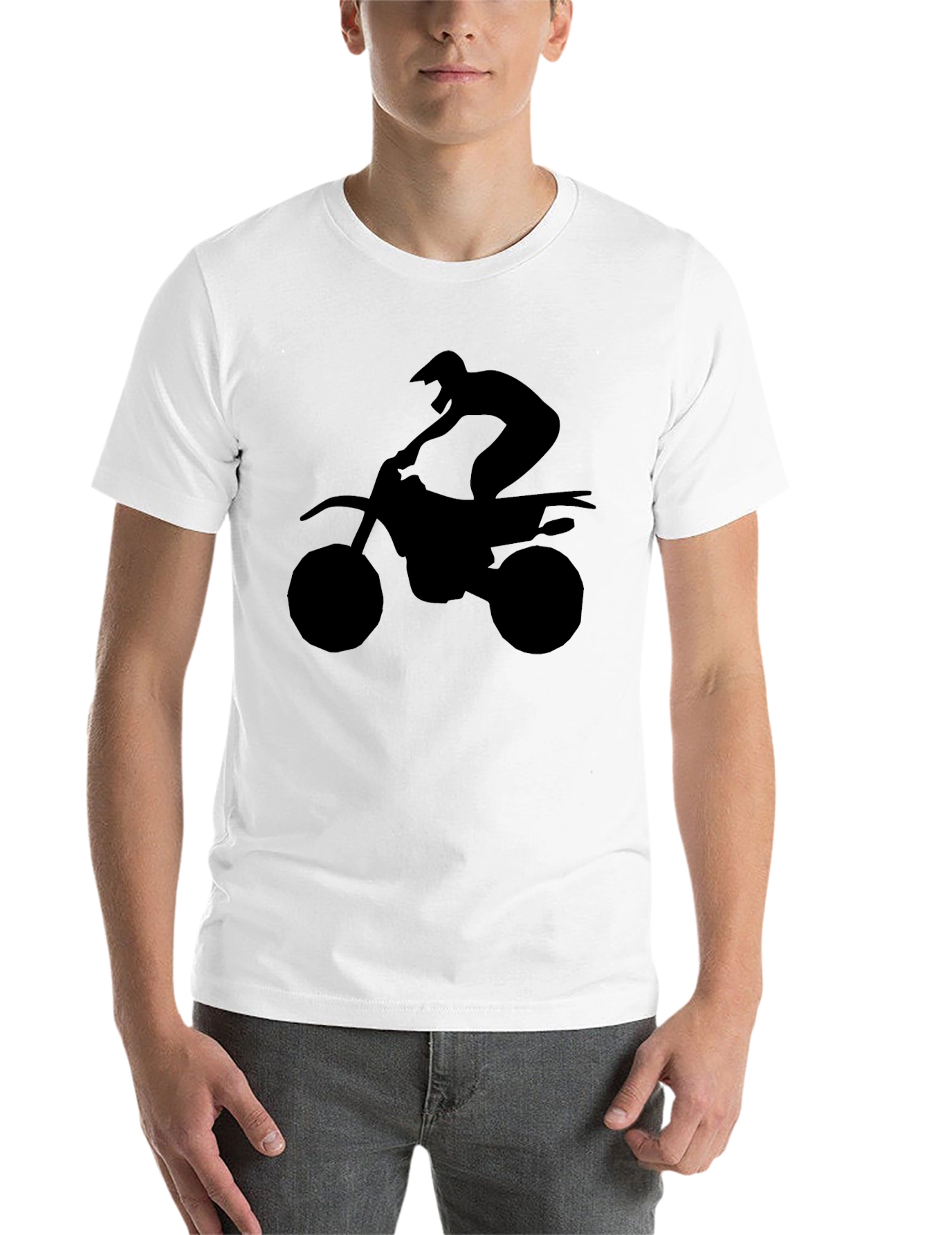 Black Motorcycle Rider Graphic Tee - Black view 14