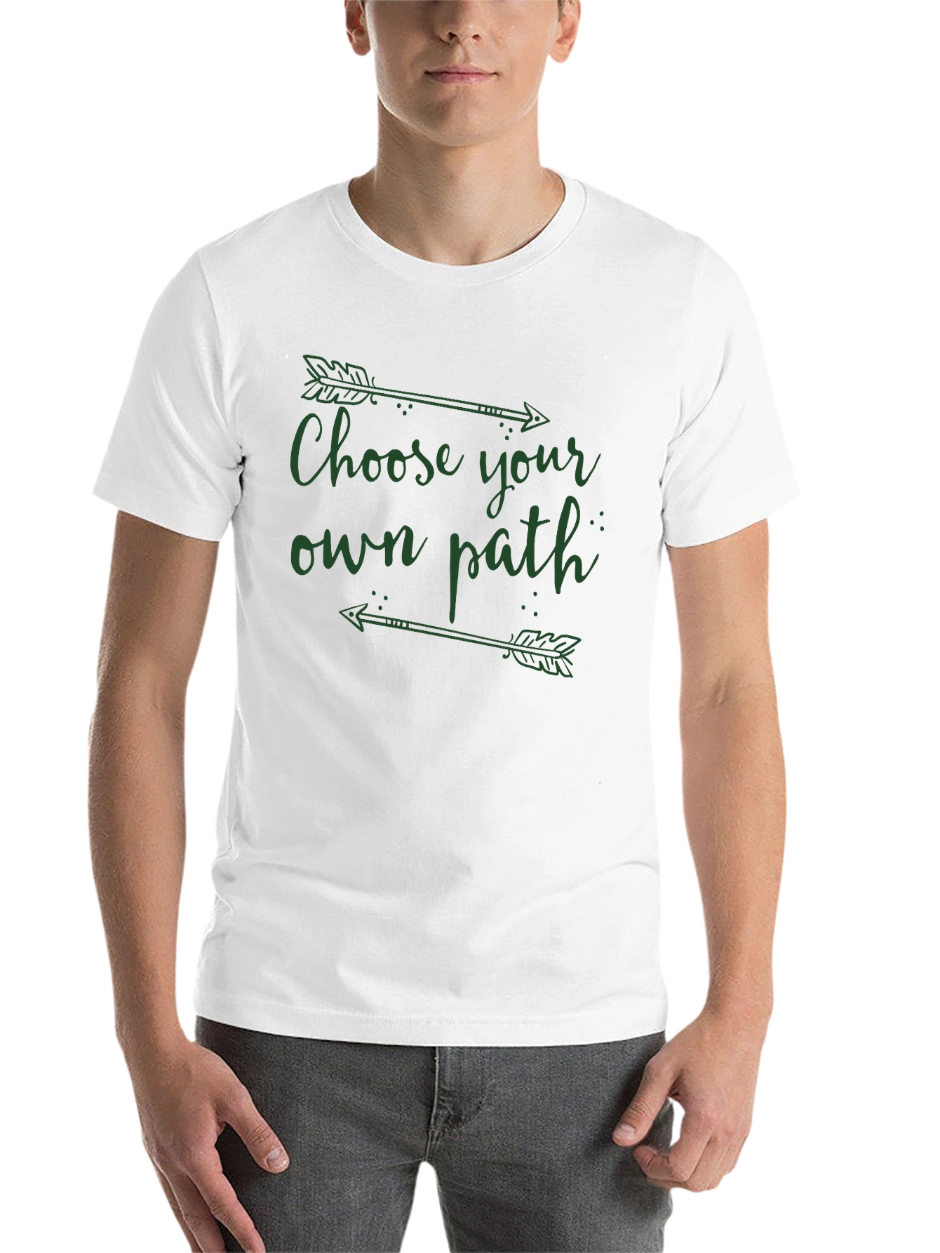 Black Choose Your Own Path Graphic Tee - Stylish Black T-Shirt view 14