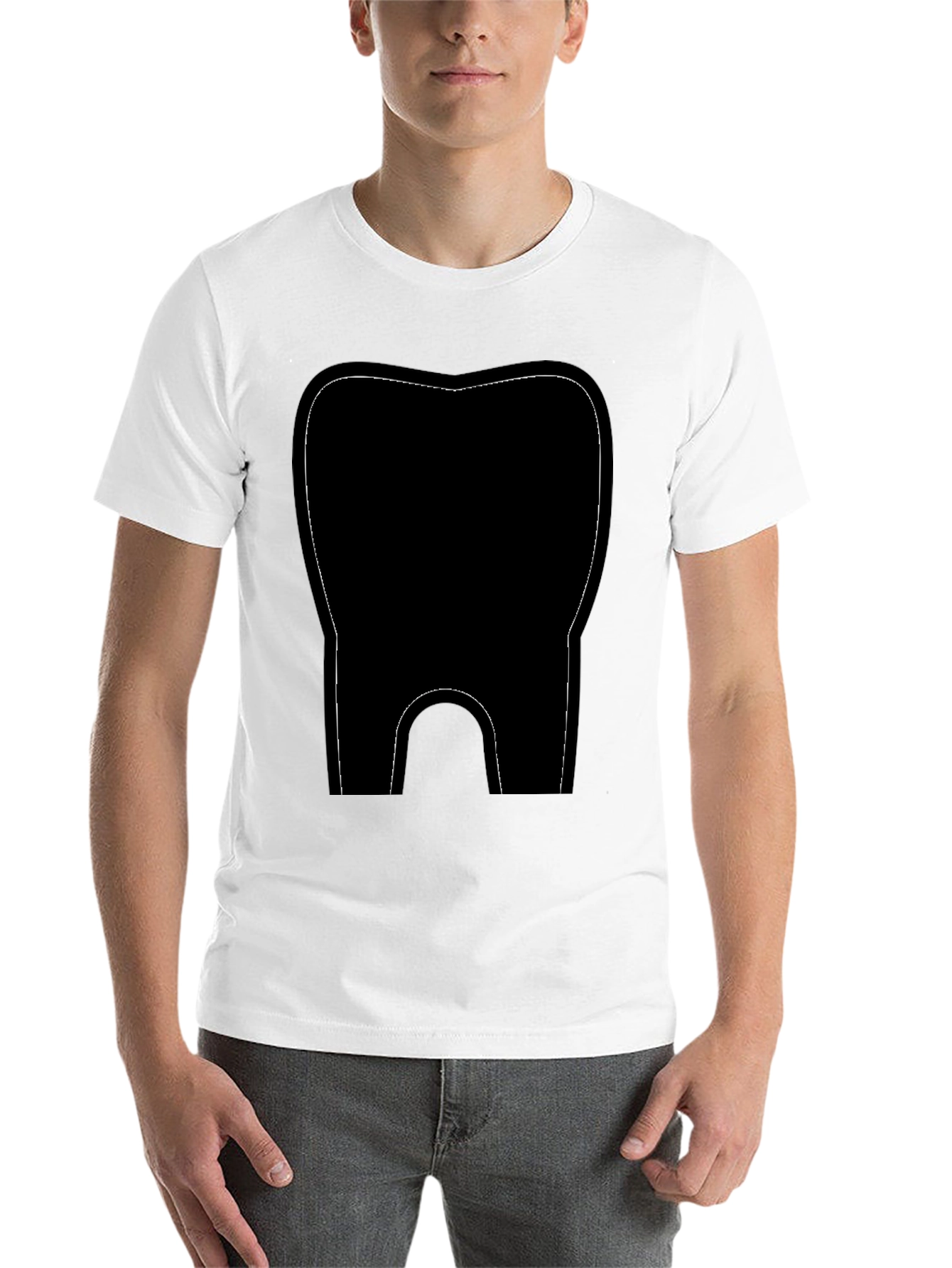 Black Black Tooth Graphic Tee - Dental Humor Shirt view 14