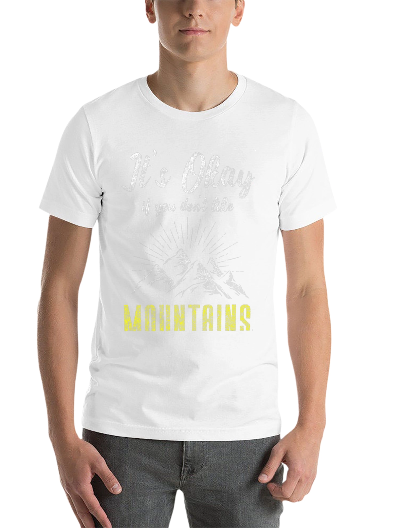 Black It's Okay Mountains Graphic Tee view 14