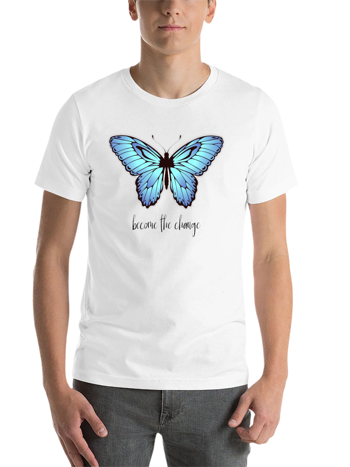 Black Butterfly Change Graphic Tee view 14