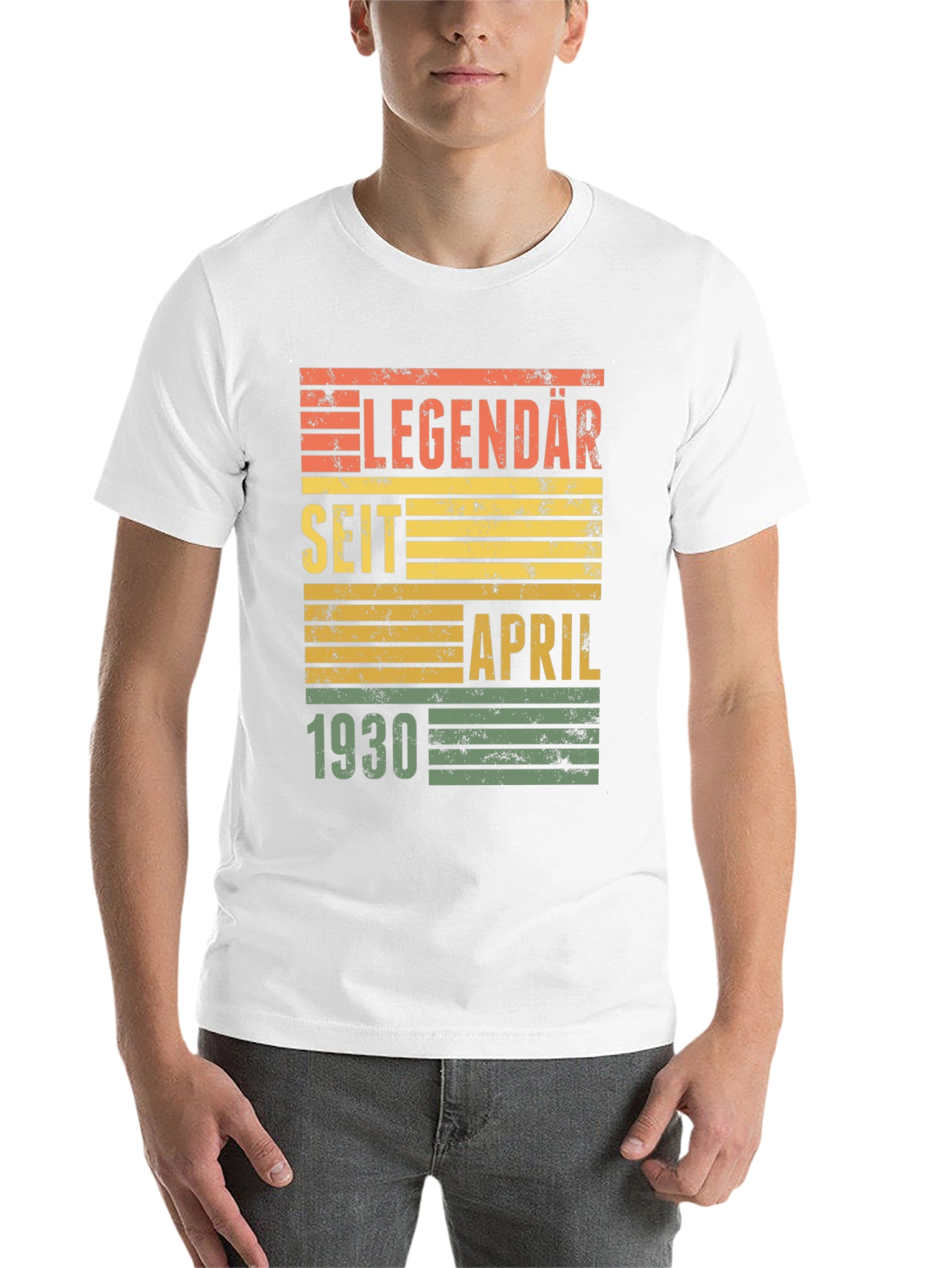 Black Legendary Since April 1930 Birthday T-Shirt view 14
