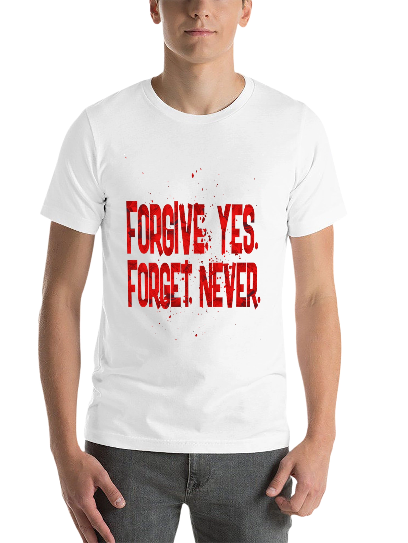Black Forgive Yes Forget Never Graphic Tee - Black view 14