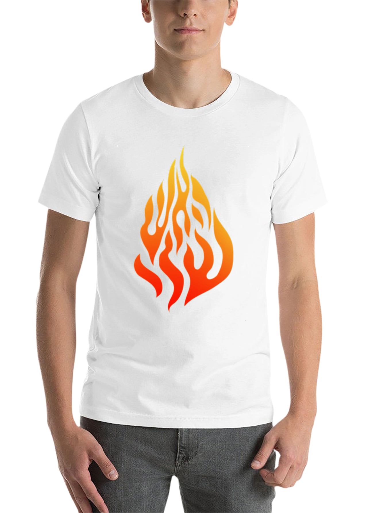Black Flame Graphic Black T-Shirt view 14