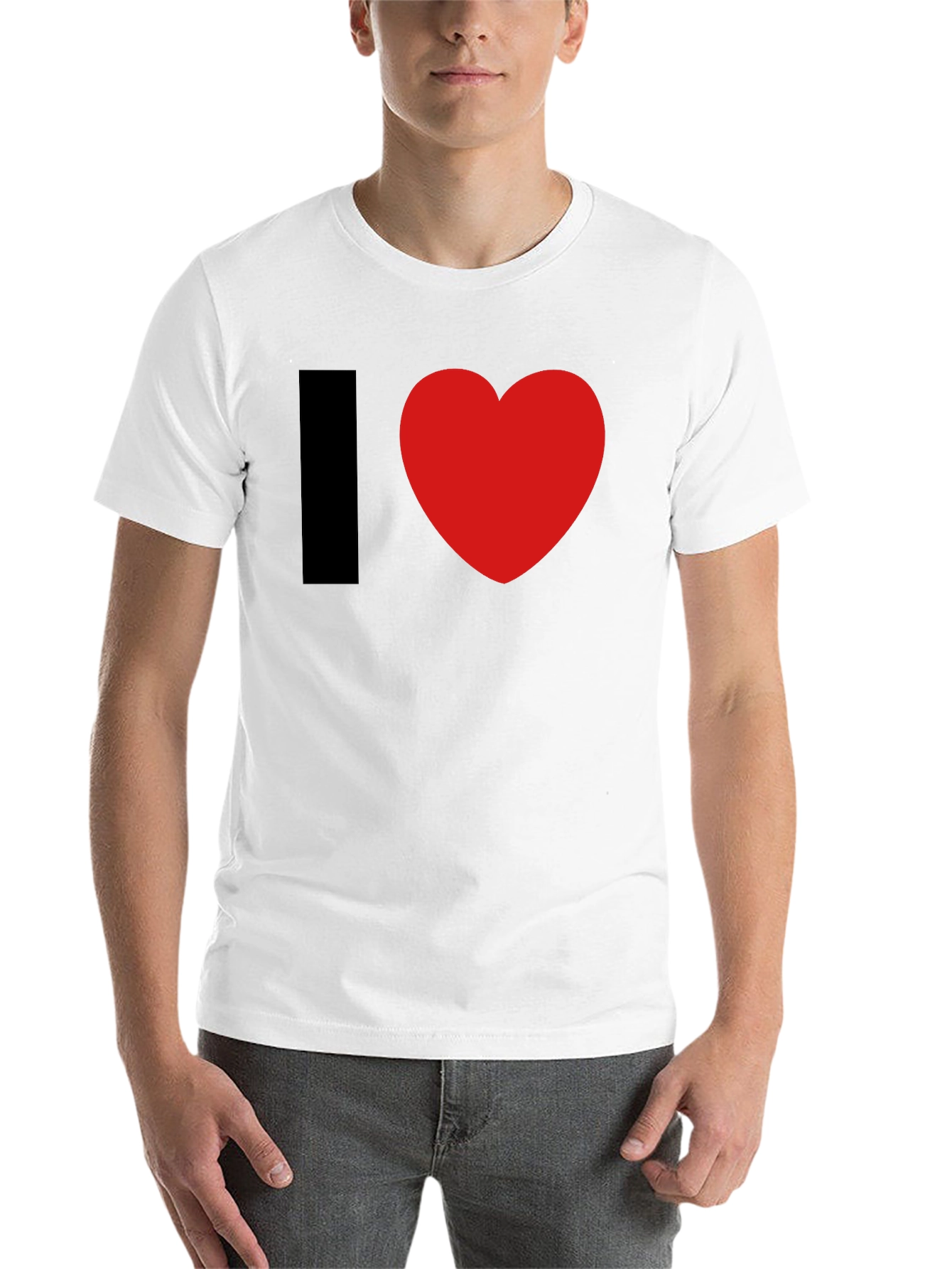 Black I Heart Graphic Tee - Black Cotton Blend T-Shirt view 14