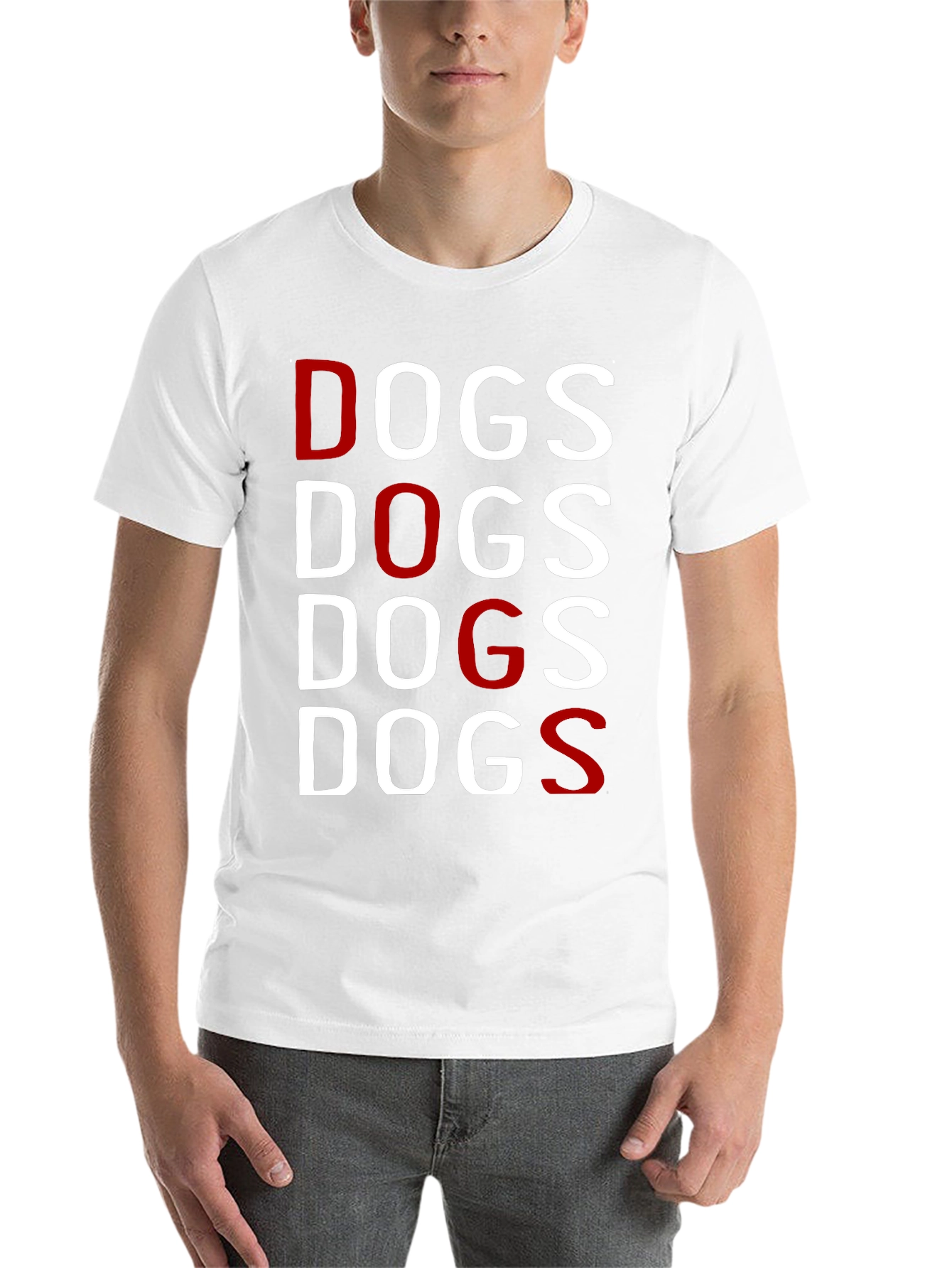 Black DOGS Graphic Tee - Black Crew Neck T-Shirt view 14