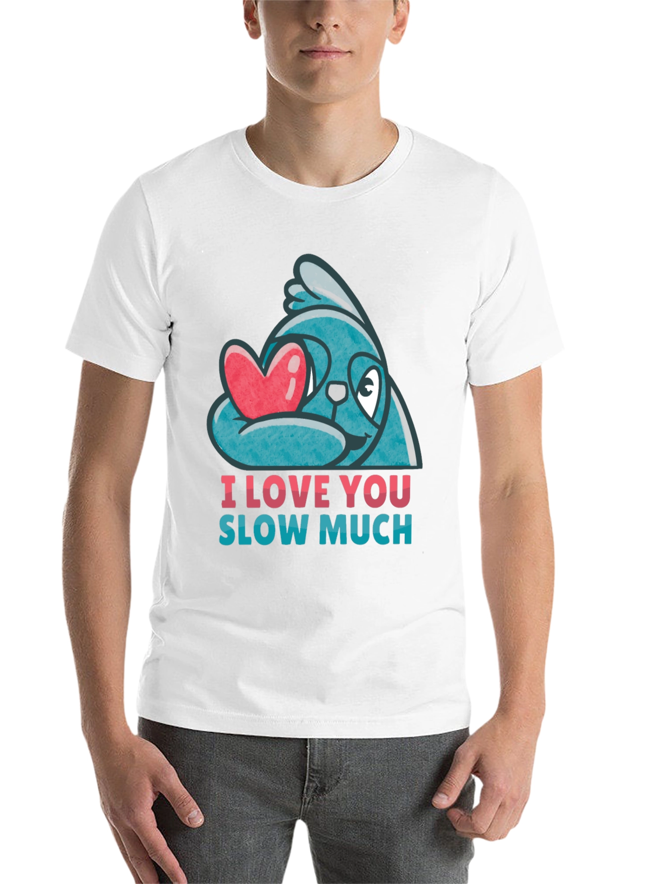 Black I Love You Slow Much Sloth Graphic Tee view 14