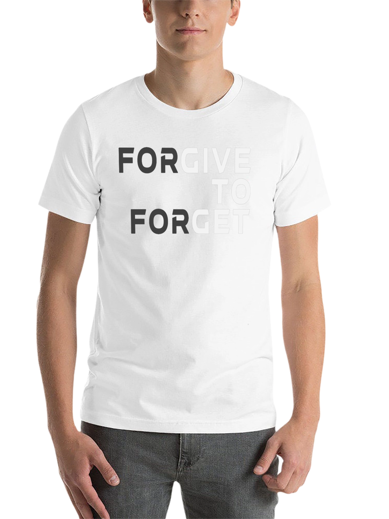 Black Forgive to Forget Graphic T-Shirt view 14
