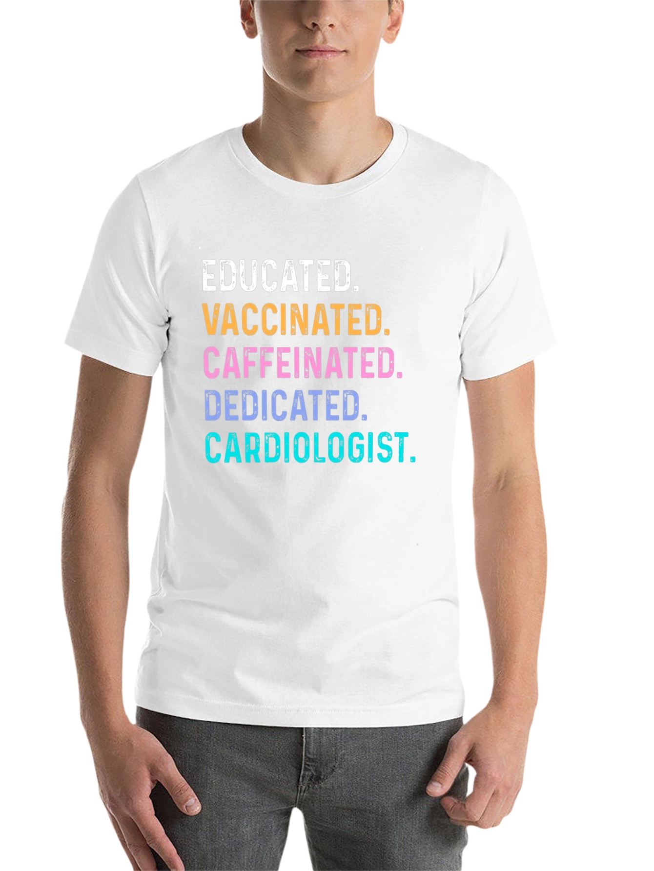 Black Educated Vaccinated Caffeinated Cardiologist T-Shirt view 14