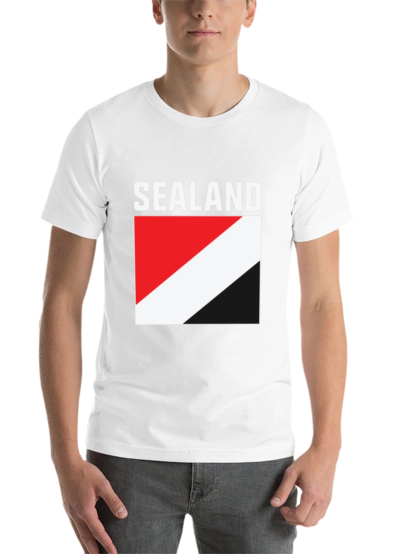 Black Principality of Sealand Flag T-Shirt view 14