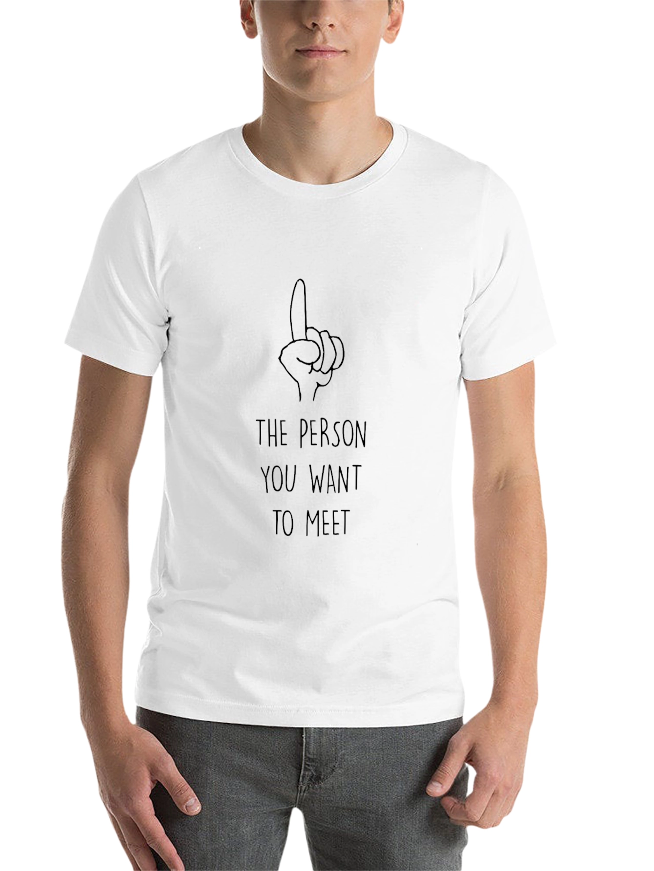 Black Funny Graphic Tee: The Person You Want to Meet view 14