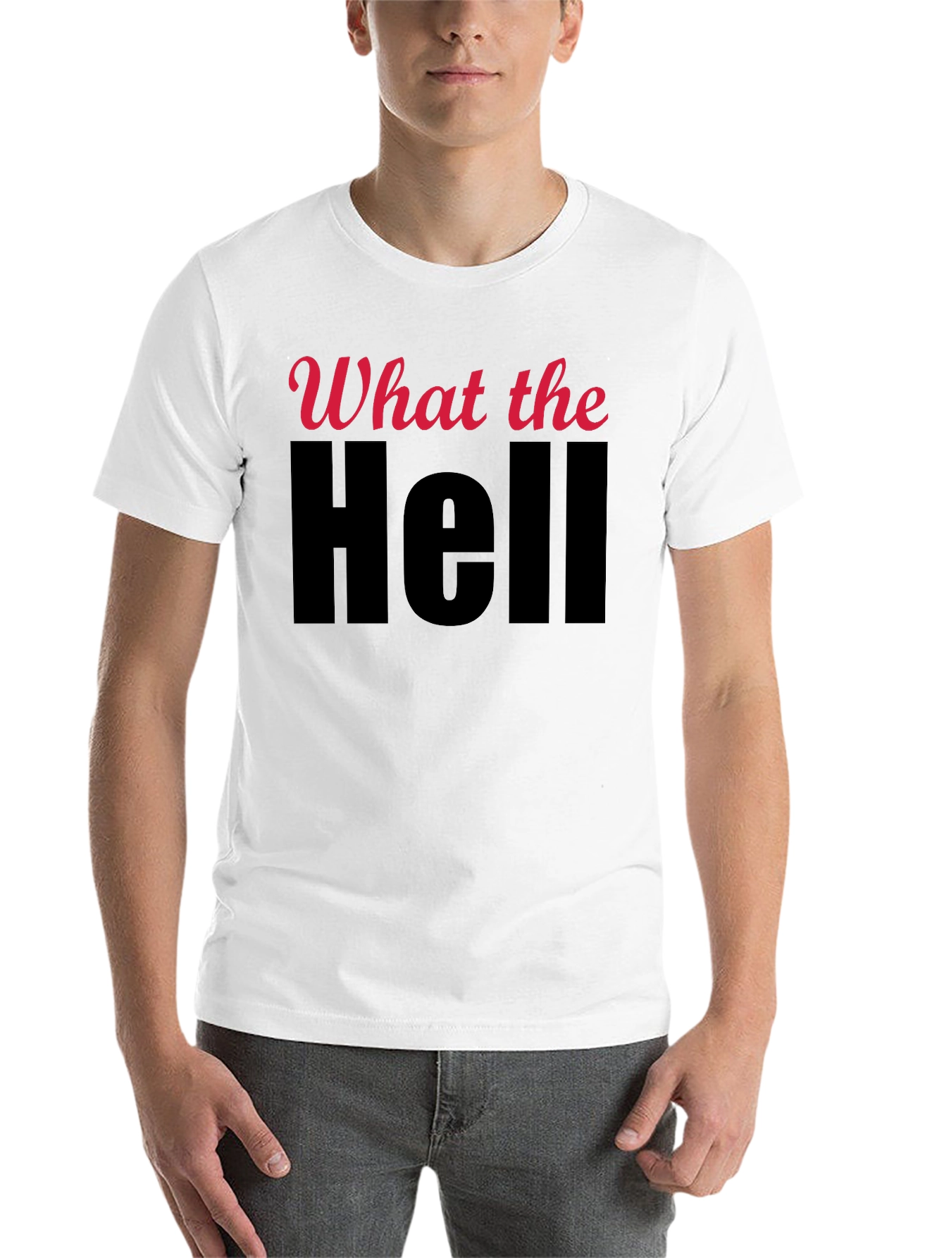 Black What the Hell Graphic T-Shirt view 14