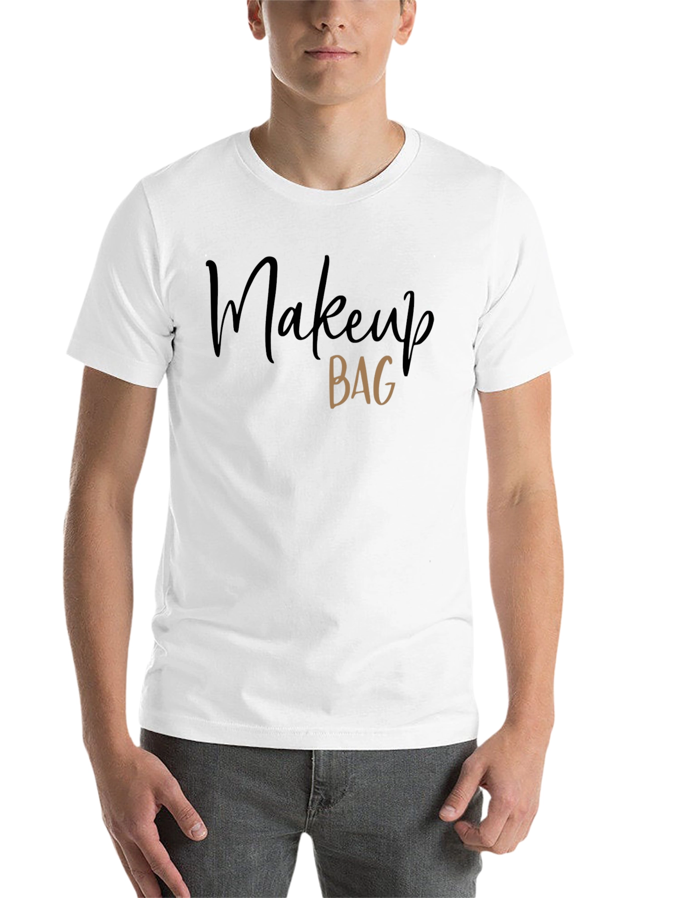 Black Makeup Bag Graphic T-Shirt view 14