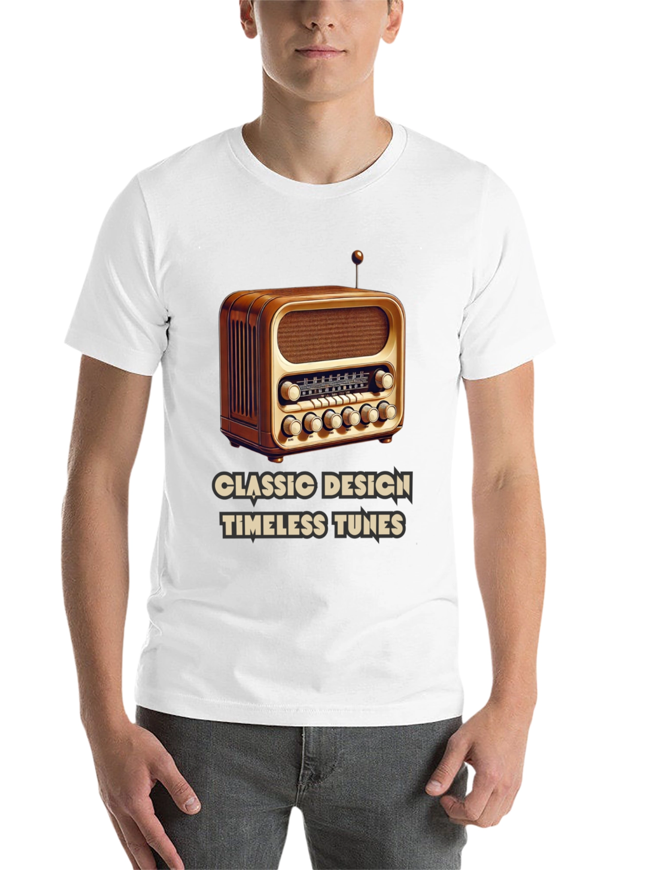 Black Classic Radio T-Shirt - Timeless Tunes view 14