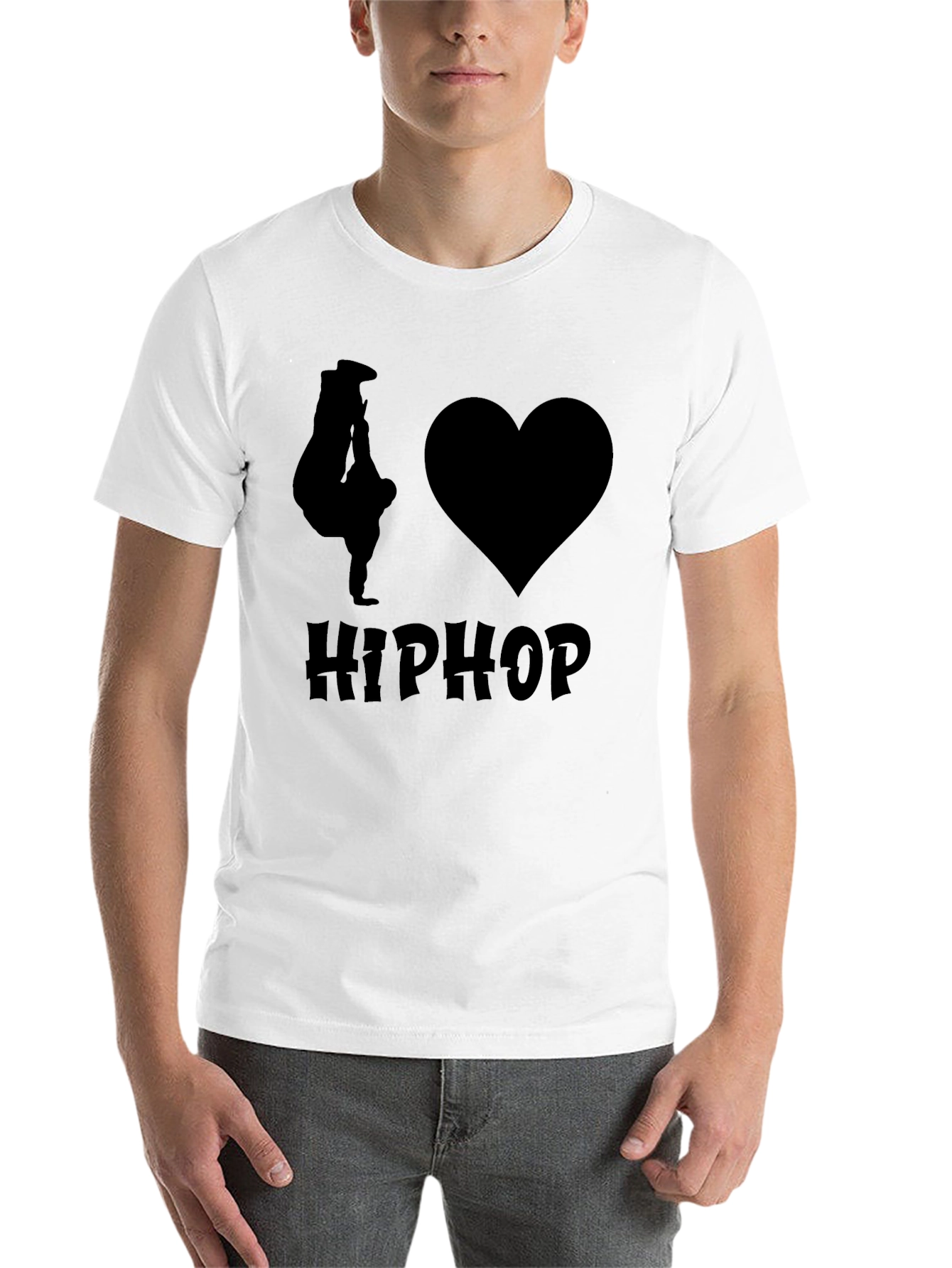Black I Love Hip Hop Black Graphic T-Shirt view 14