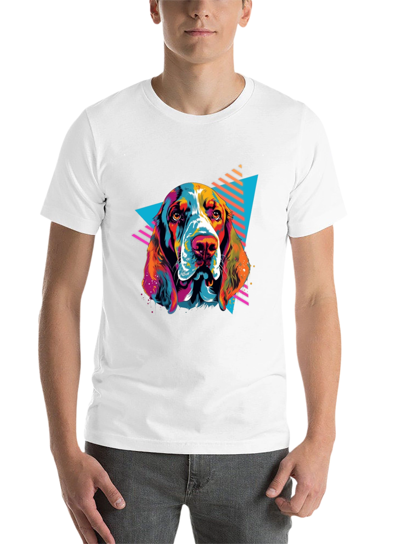 Black Retro Dog Graphic Tee - Black view 14