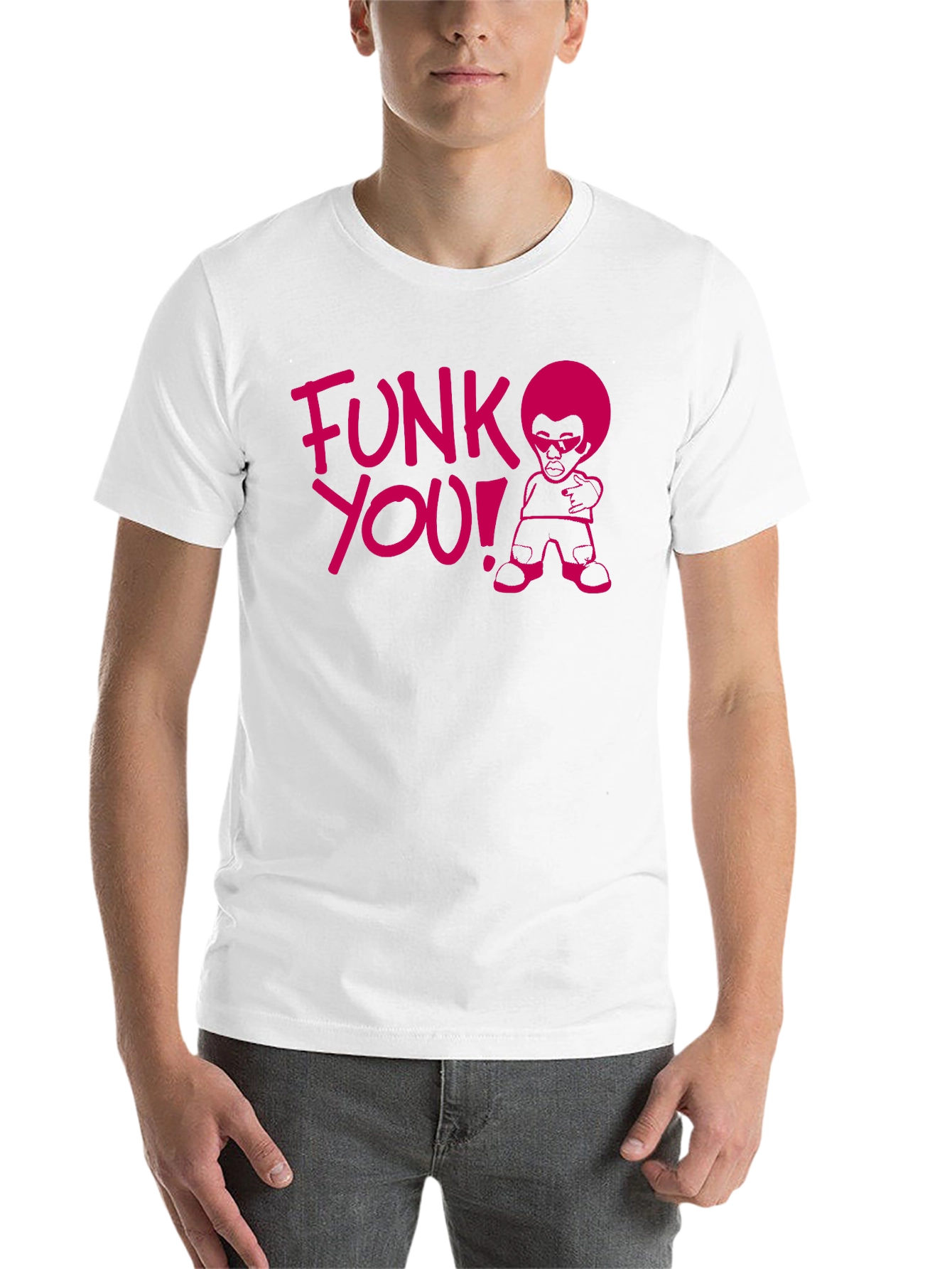 Black Funk You! Graphic Tee - Black Cotton T-Shirt view 14