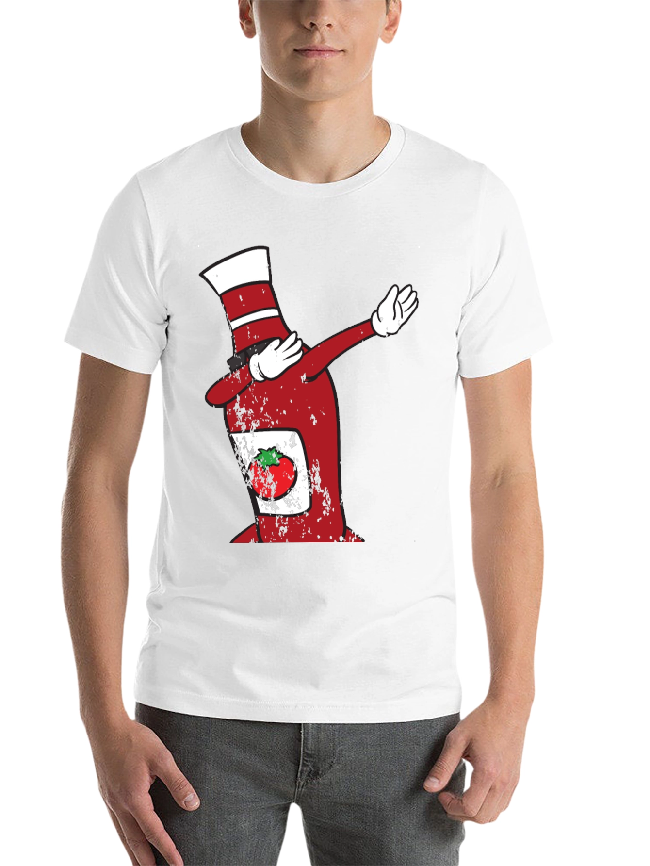 Black Dabbing Ketchup Bottle T-Shirt view 14