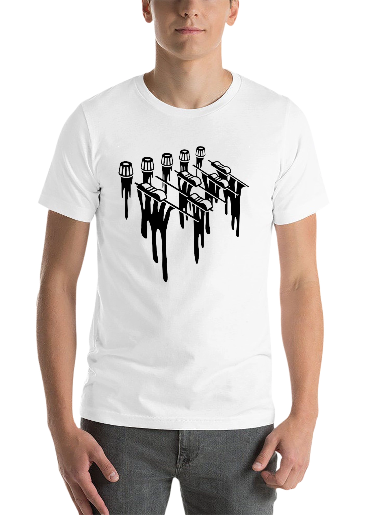 Black Dripping Valves Graphic Tee - Black Cotton Comfort view 14