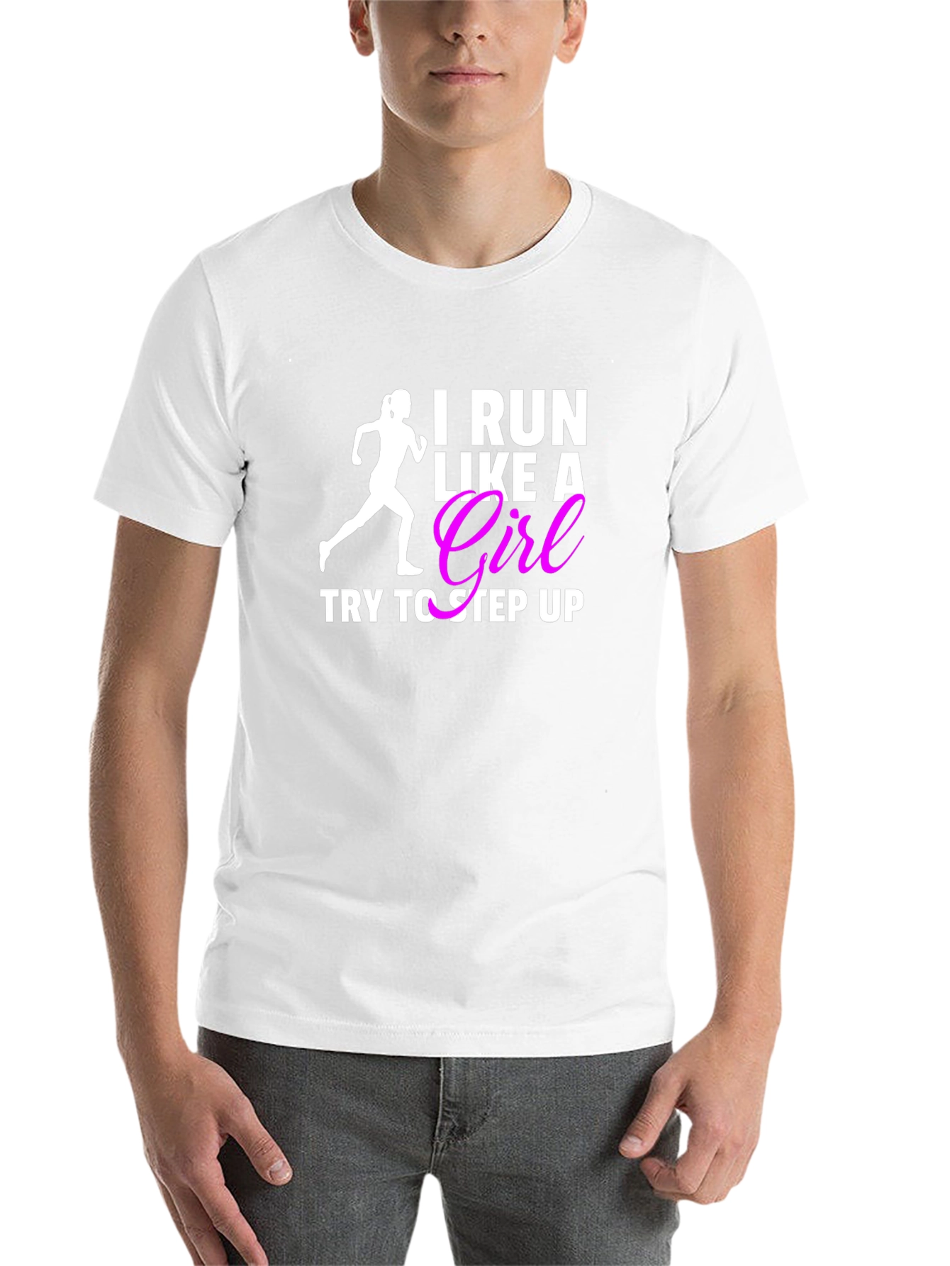 Black I Run Like a Girl T-Shirt Funny Women's Running Tee view 14