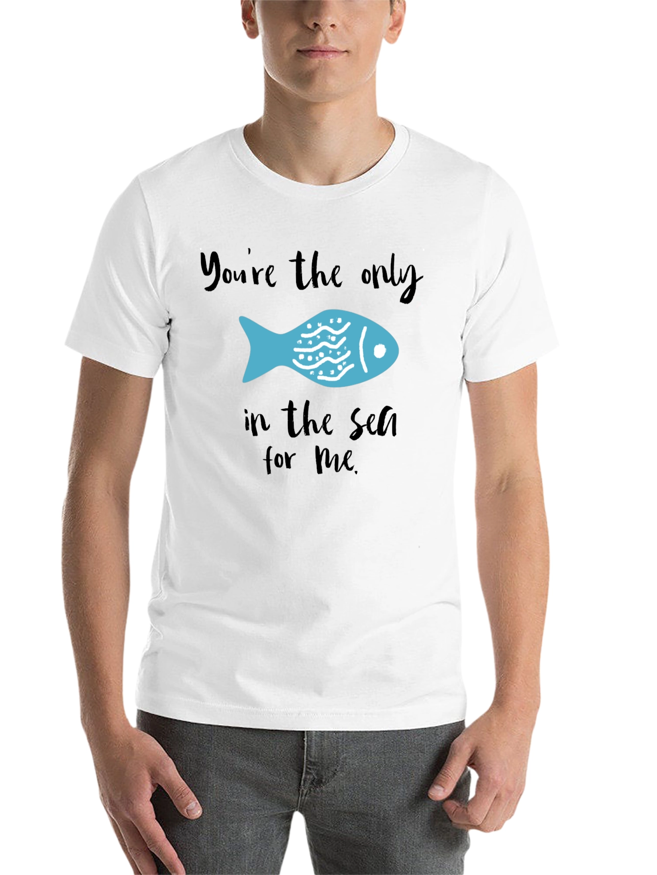 Black You're The Only Fish in the Sea Graphic T-Shirt view 14