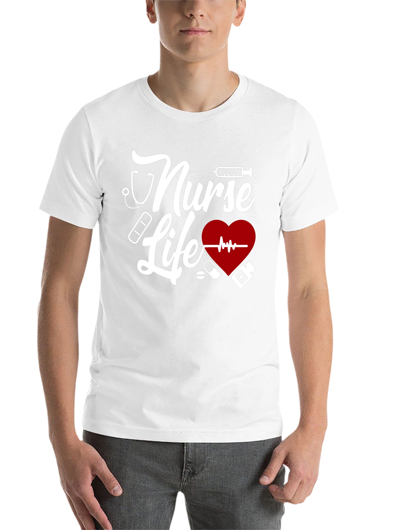 Black Nurse Life Graphic T-Shirt - Black view 14