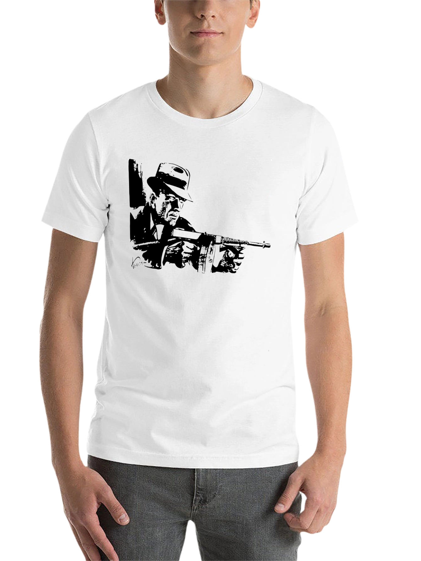 Noir T-Shirt: Classic Gangster Style - 14