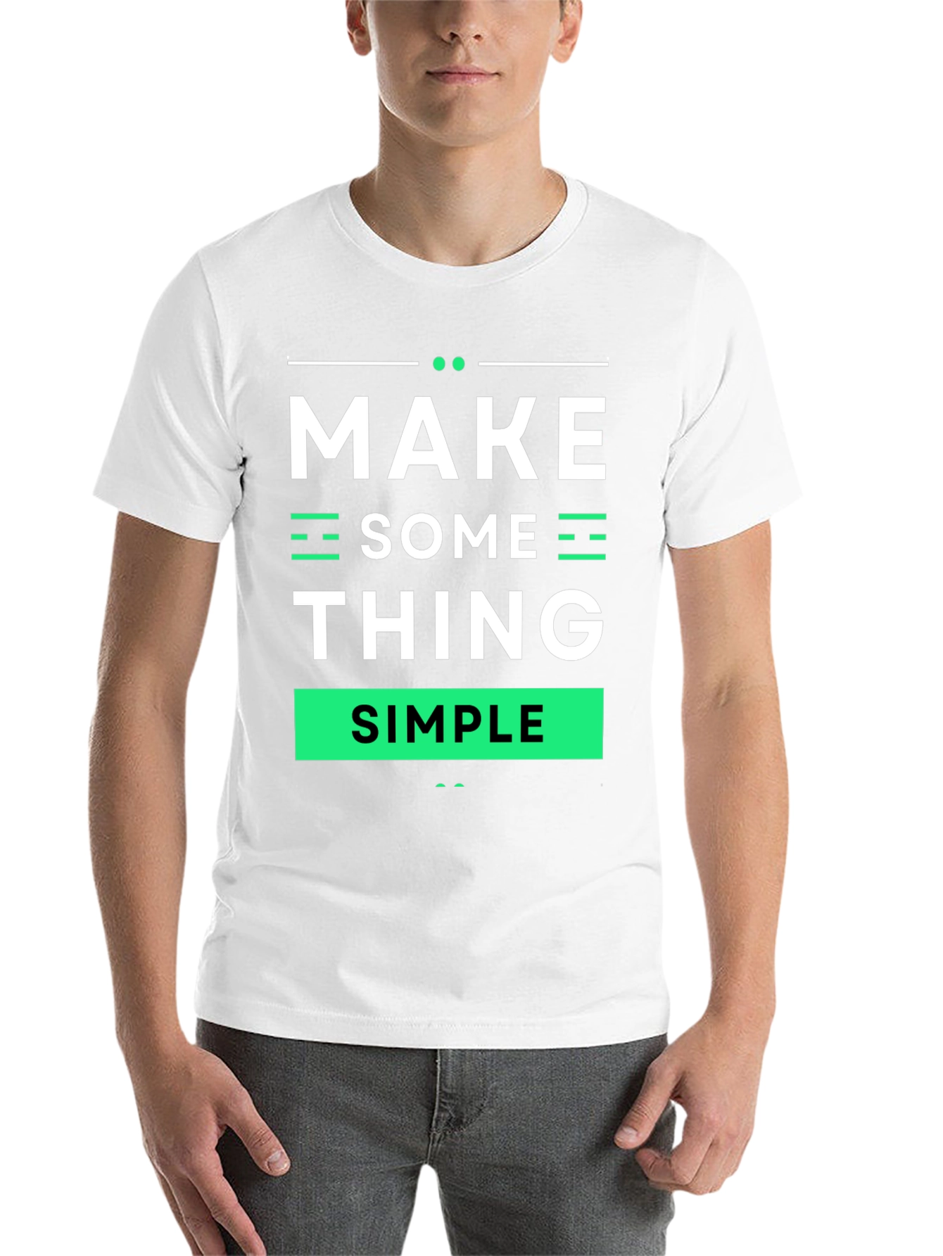 Black Make Something Simple Graphic Tee view 14