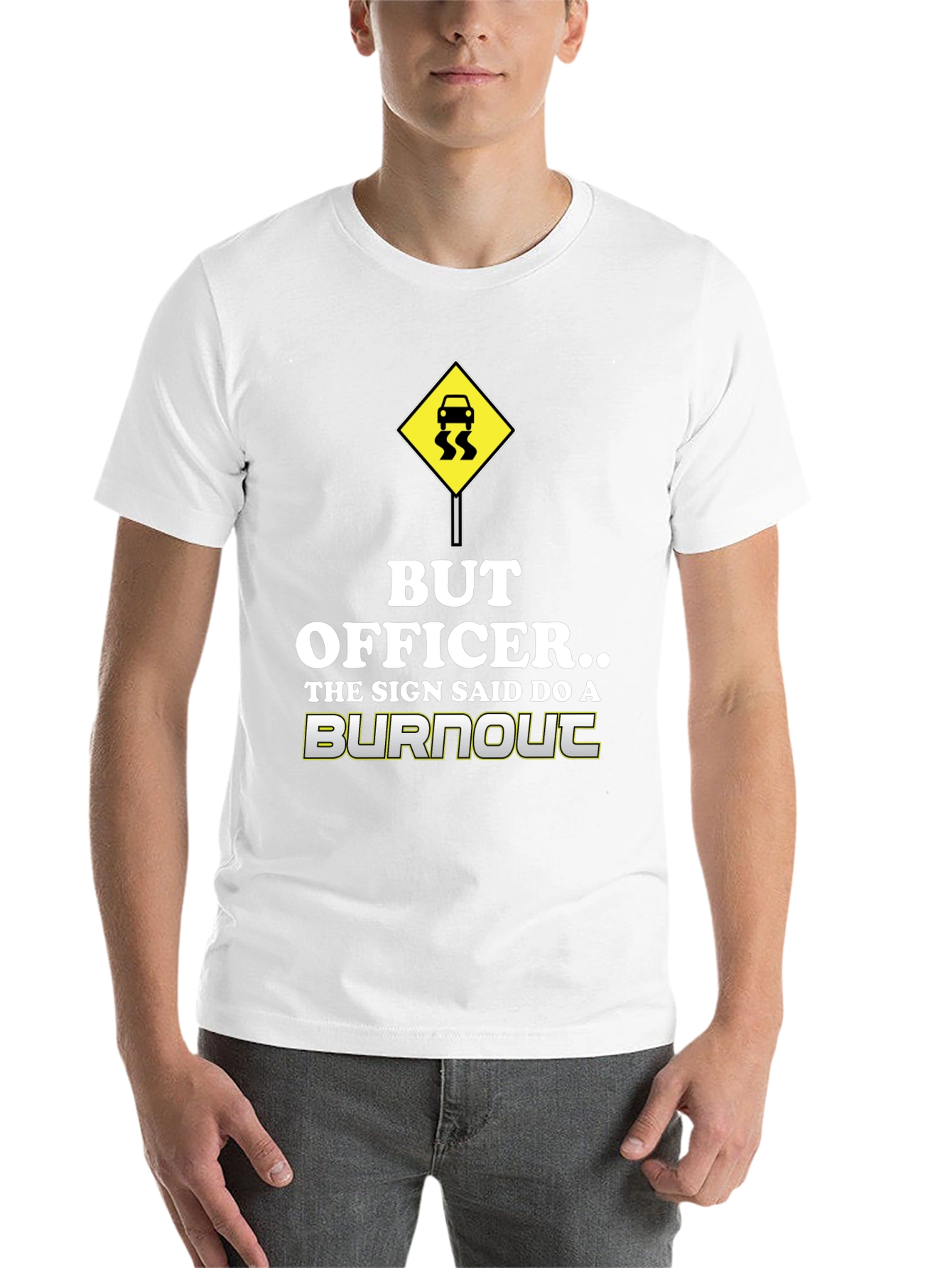 Black But Officer Burnout T-Shirt view 14