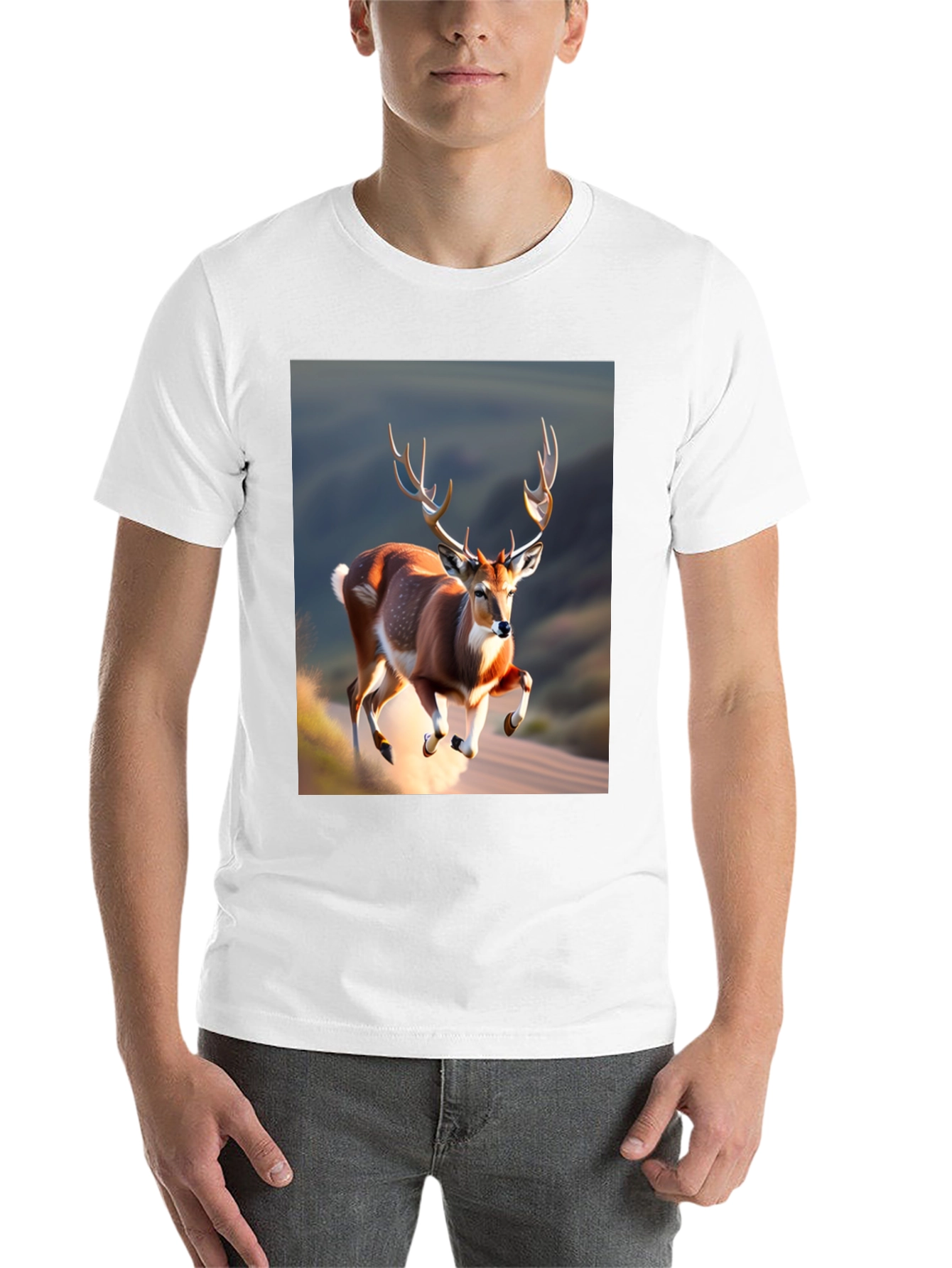 Black Deer Graphic Black T-Shirt view 14