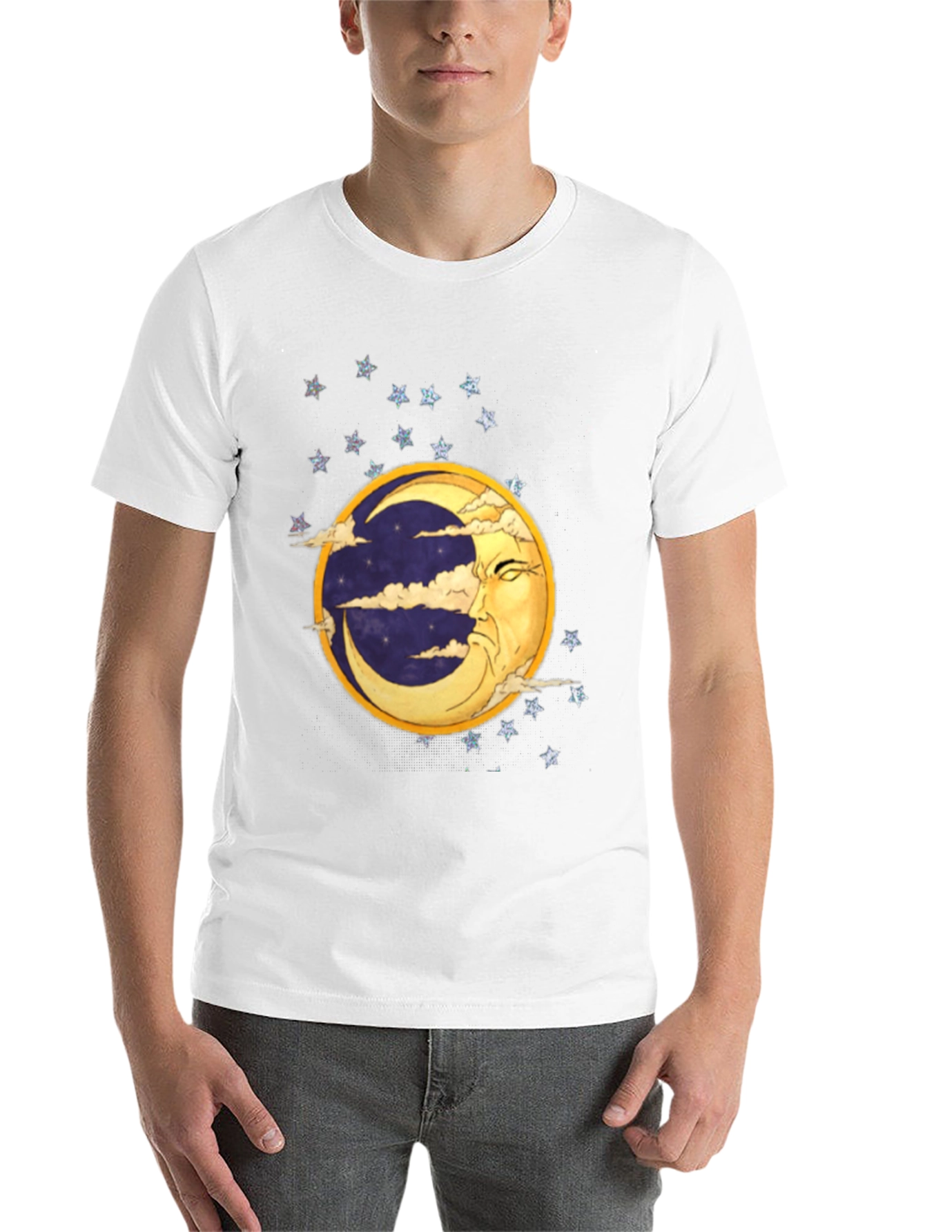 Black Mystic Moon T-Shirt - Celestial Graphic Tee view 14