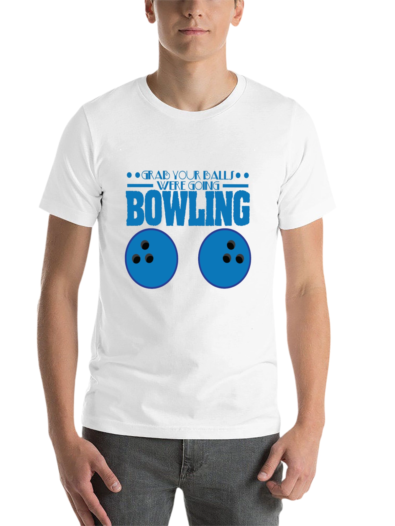 Black Grab Your Balls Bowling T-Shirt Funny Graphic Tee view 14