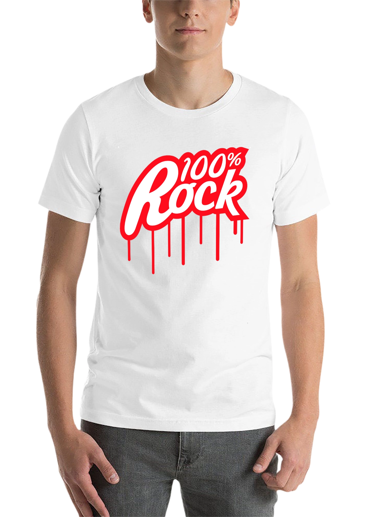 Black 100% Rock Graphic Tee - Black view 14