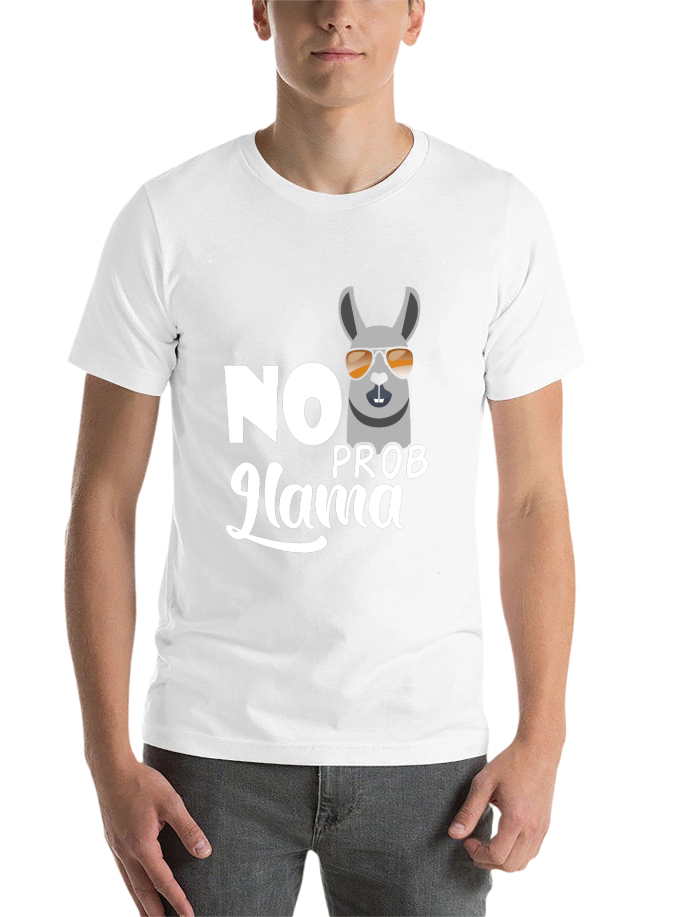 Black No Prob-llama Graphic T-Shirt view 14