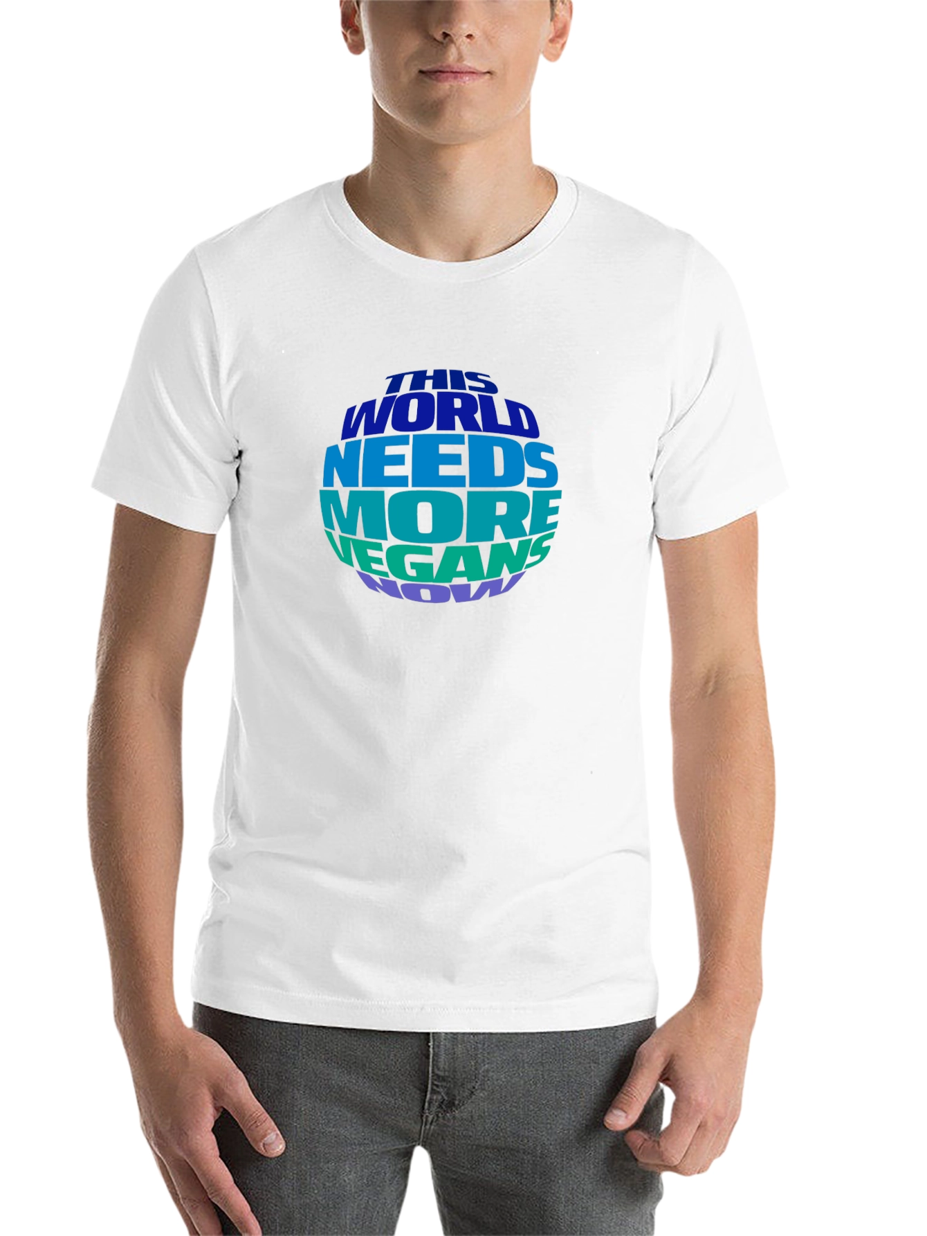 Black Vegan T-Shirt - This World Needs More Vegans Now view 14
