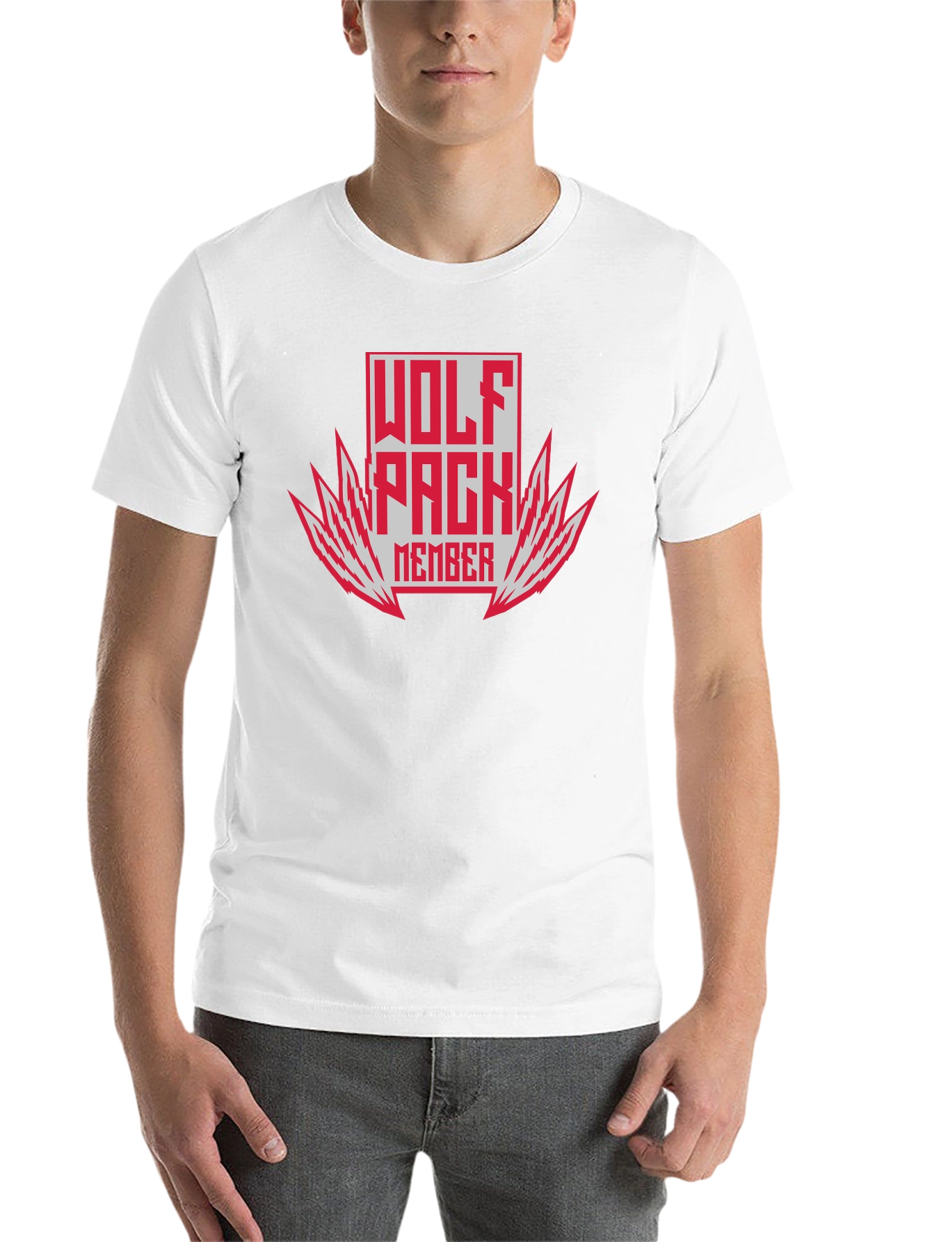 Black Wolf Pack Member Graphic Tee - Bold Style! view 14