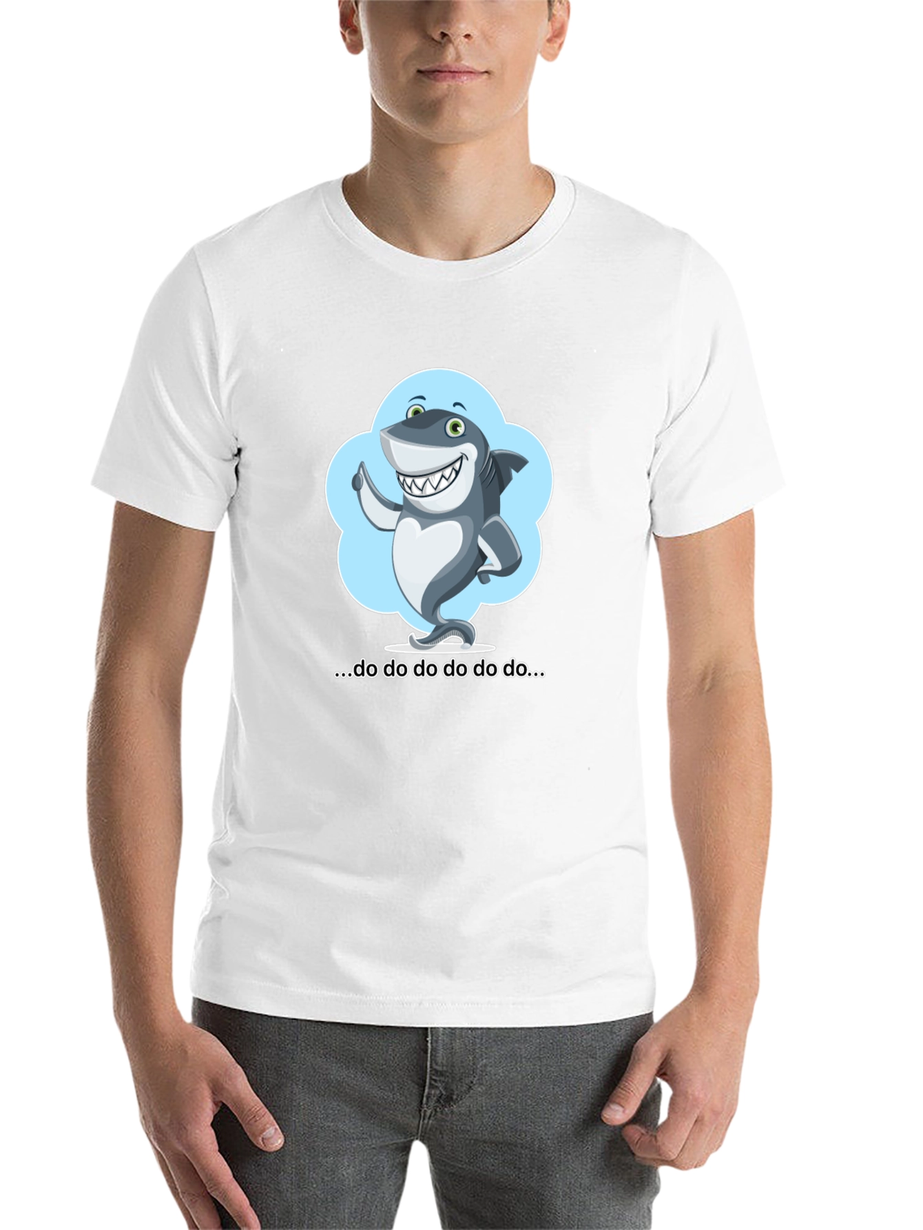 Black Cartoon Shark T-Shirt - Fun & Stylish! view 14