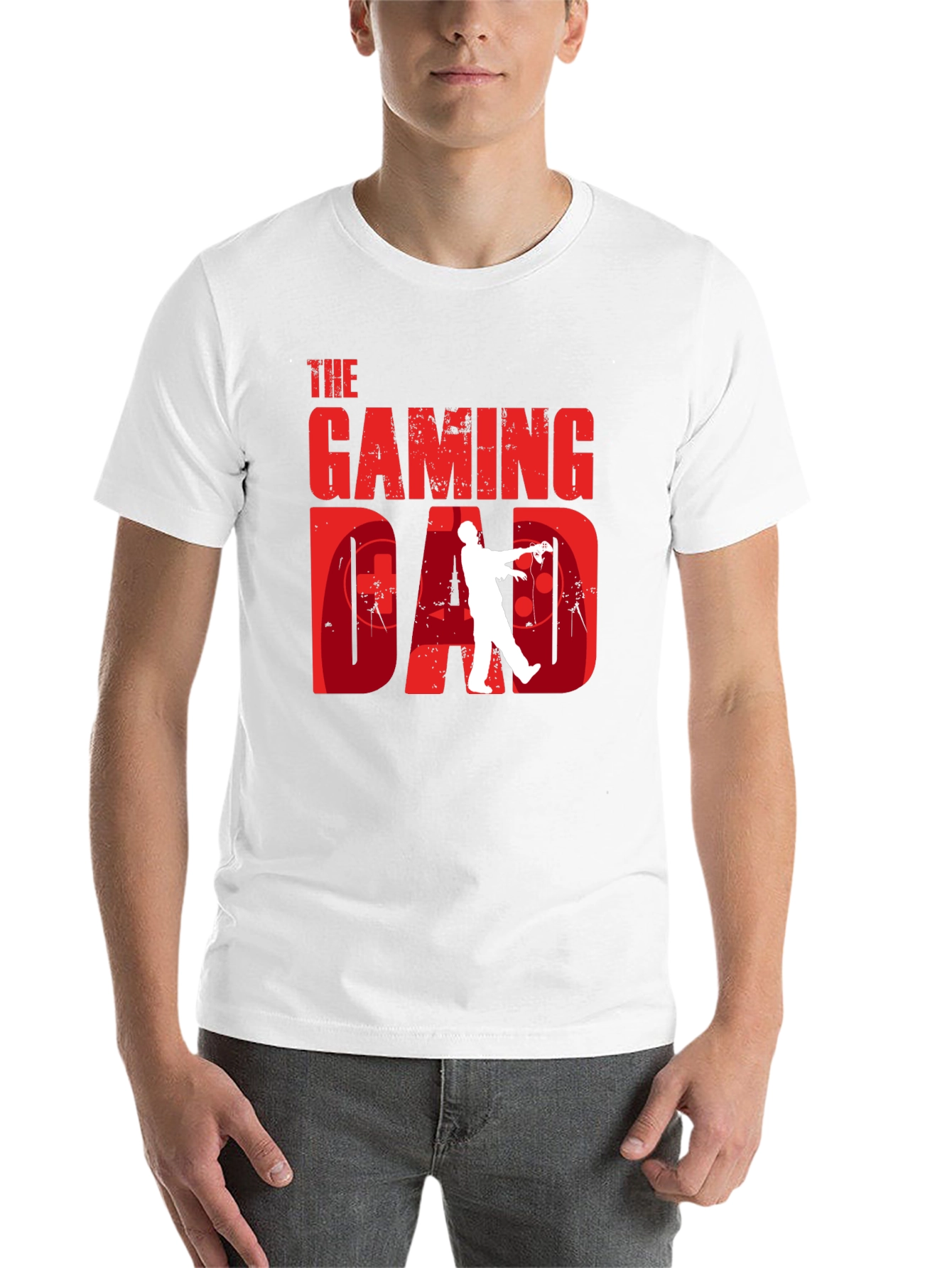 Black Gaming Dad T-Shirt - Gamer Zombie Graphic Tee view 14