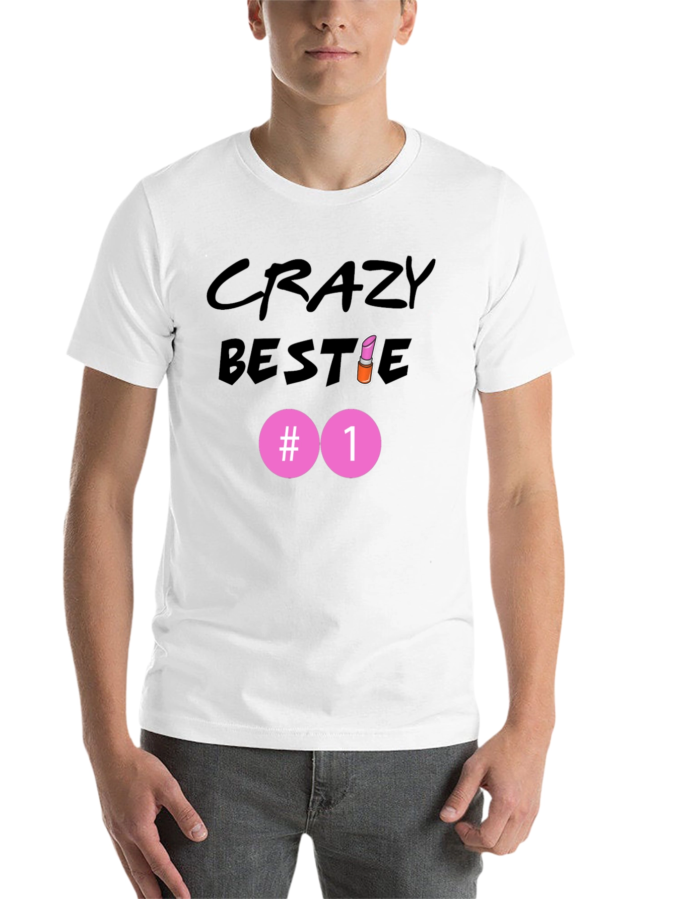 Crazy Bestie #1 Black T-Shirt - 14