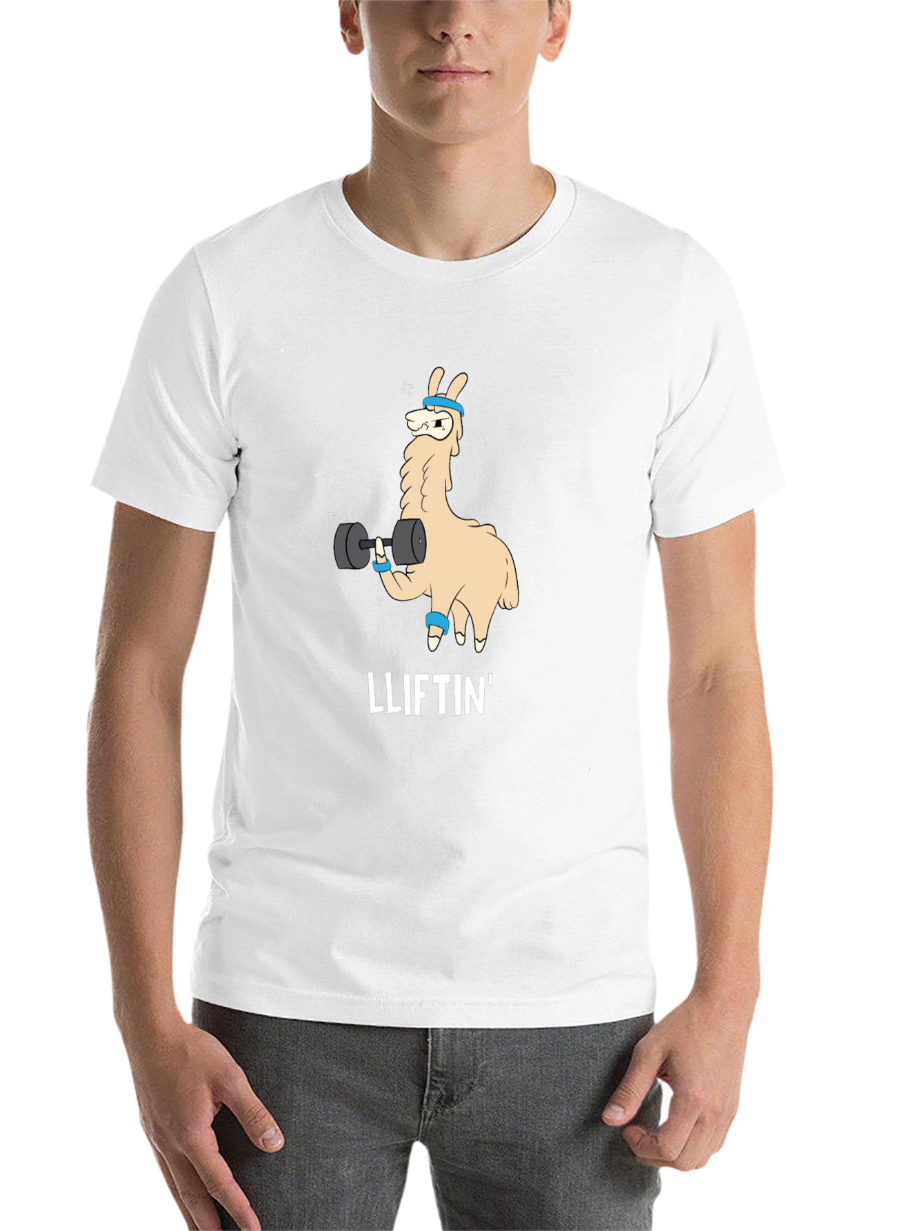 Black Lliftin' Llama Black T-Shirt - Gym Humor Tee view 14