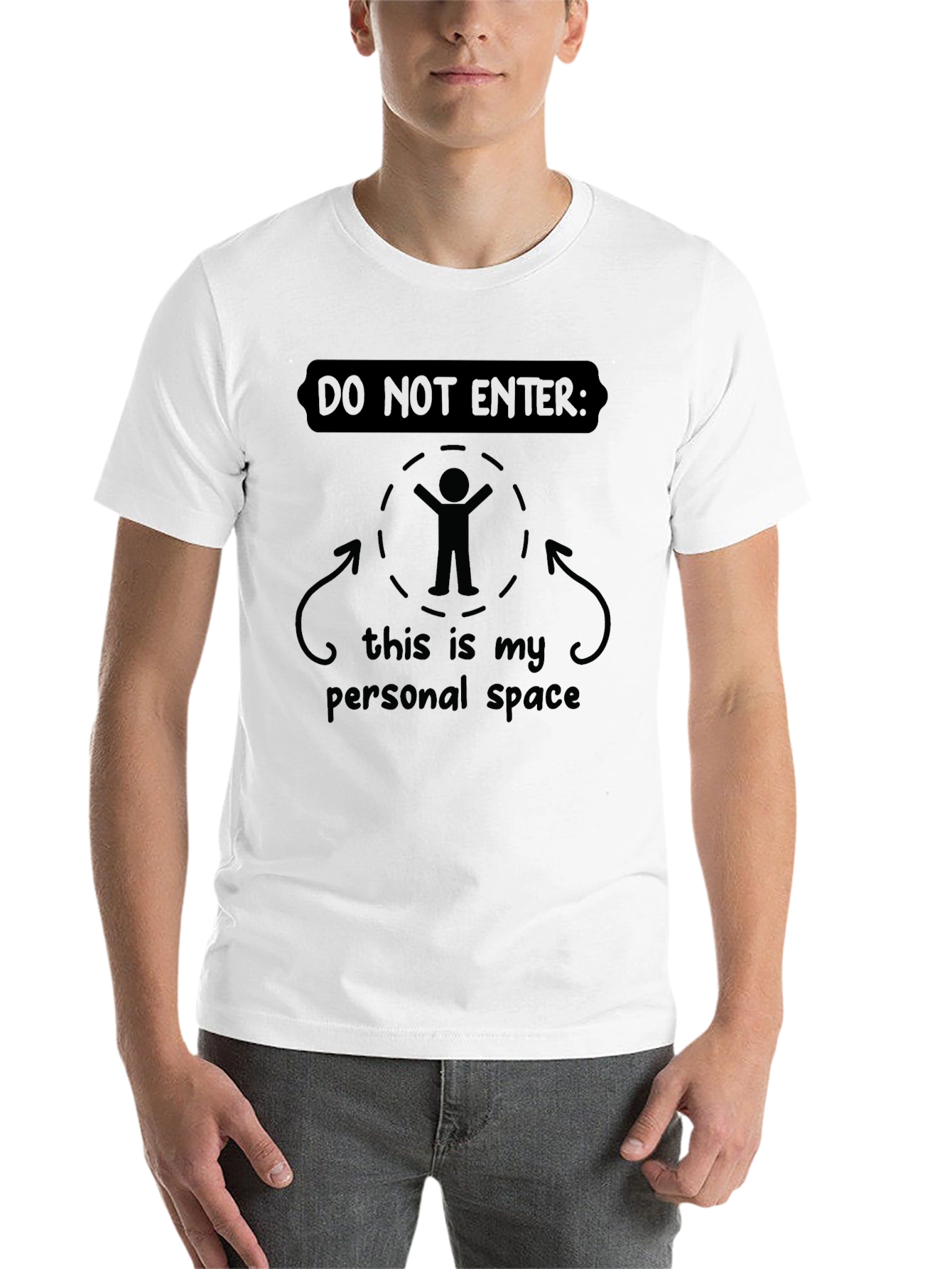 Black Personal Space T-Shirt - Funny Introvert Tee view 14