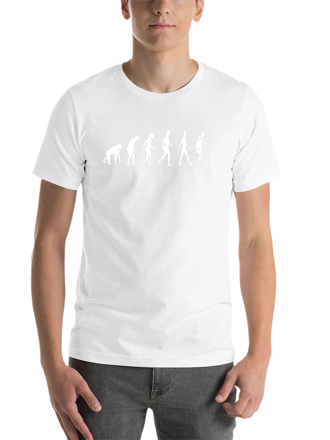 Black Evolution of Violinist Funny T-Shirt view 14