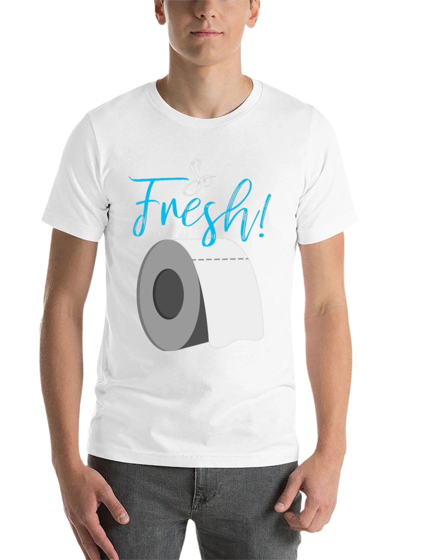Black So Fresh Toilet Paper Graphic T-Shirt view 14
