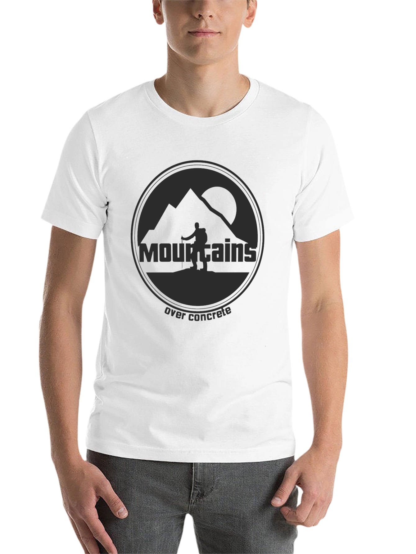 Black Mountains Over Concrete Graphic T-Shirt view 14