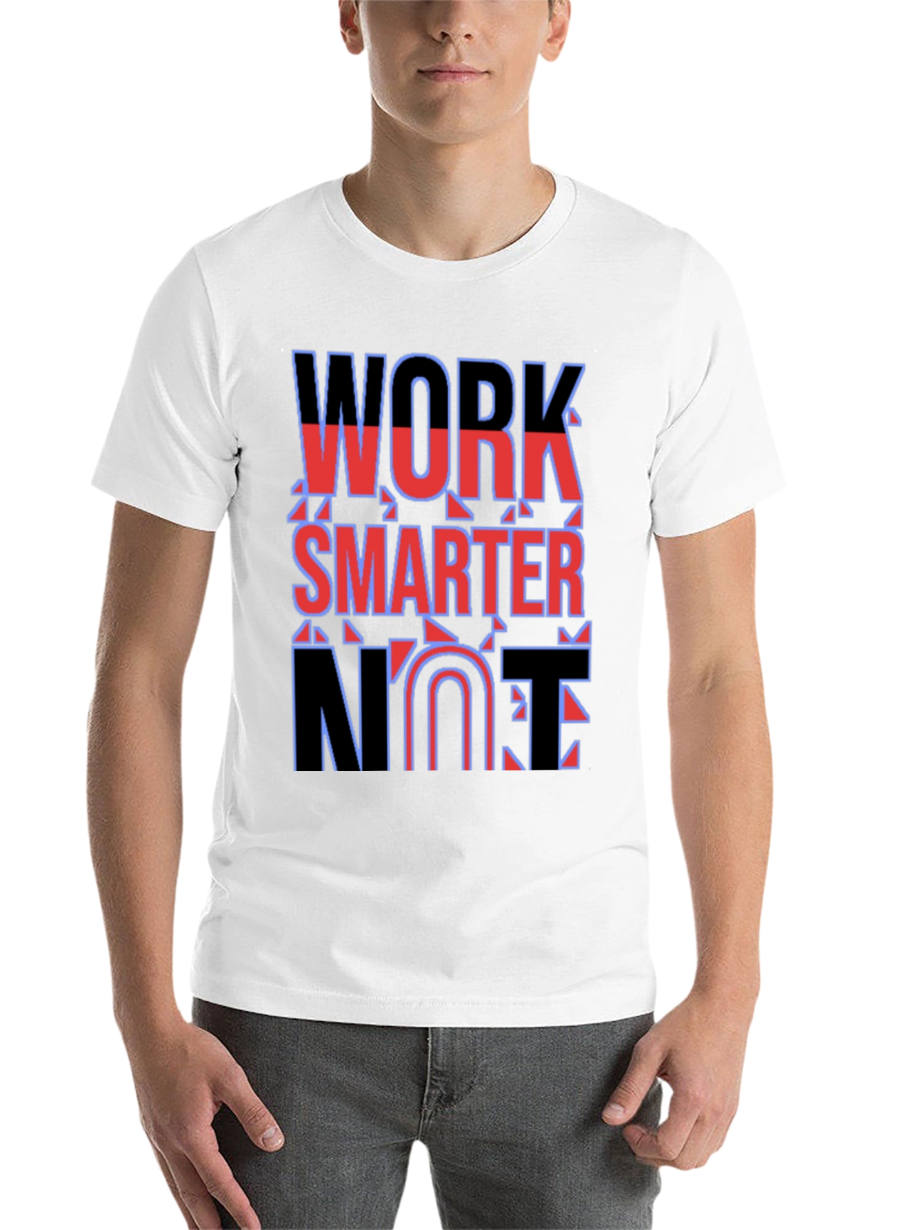 Black Work Smarter Not Fun T-Shirt view 14