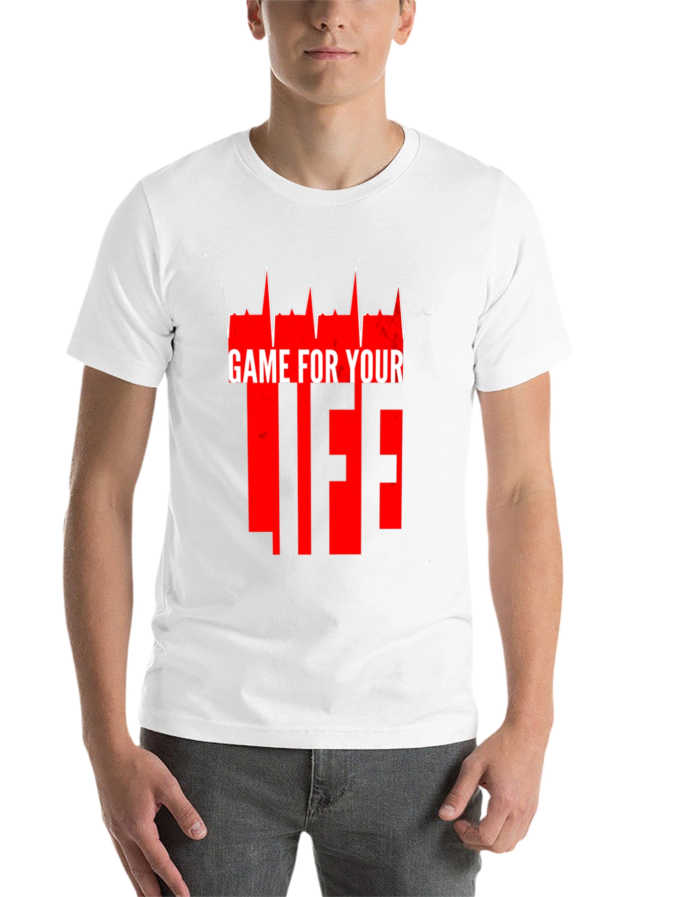 Black Game For Your Life Graphic Tee - Black view 14