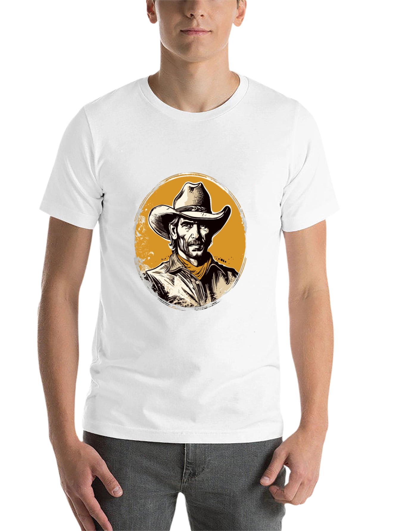 Black Cowboy Graphic Black T-Shirt view 14