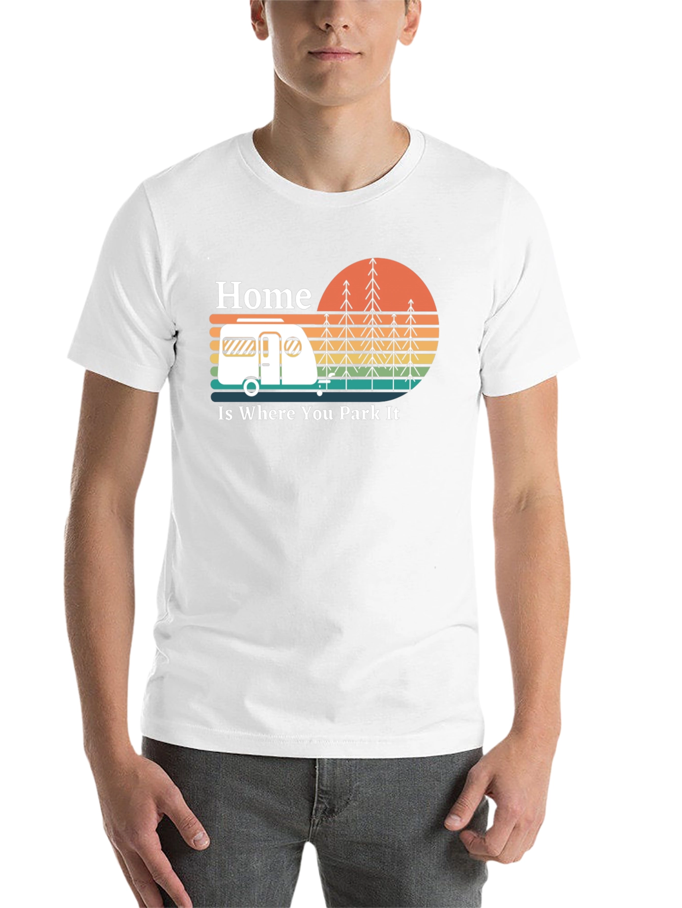 Black Home is Where You Park It - Camper T-Shirt view 14
